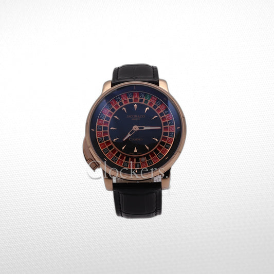 Jacob & Co. 'The Casino Tourbillon' CA100.40.Rose Gold Black Onyx Dial Limited Edition