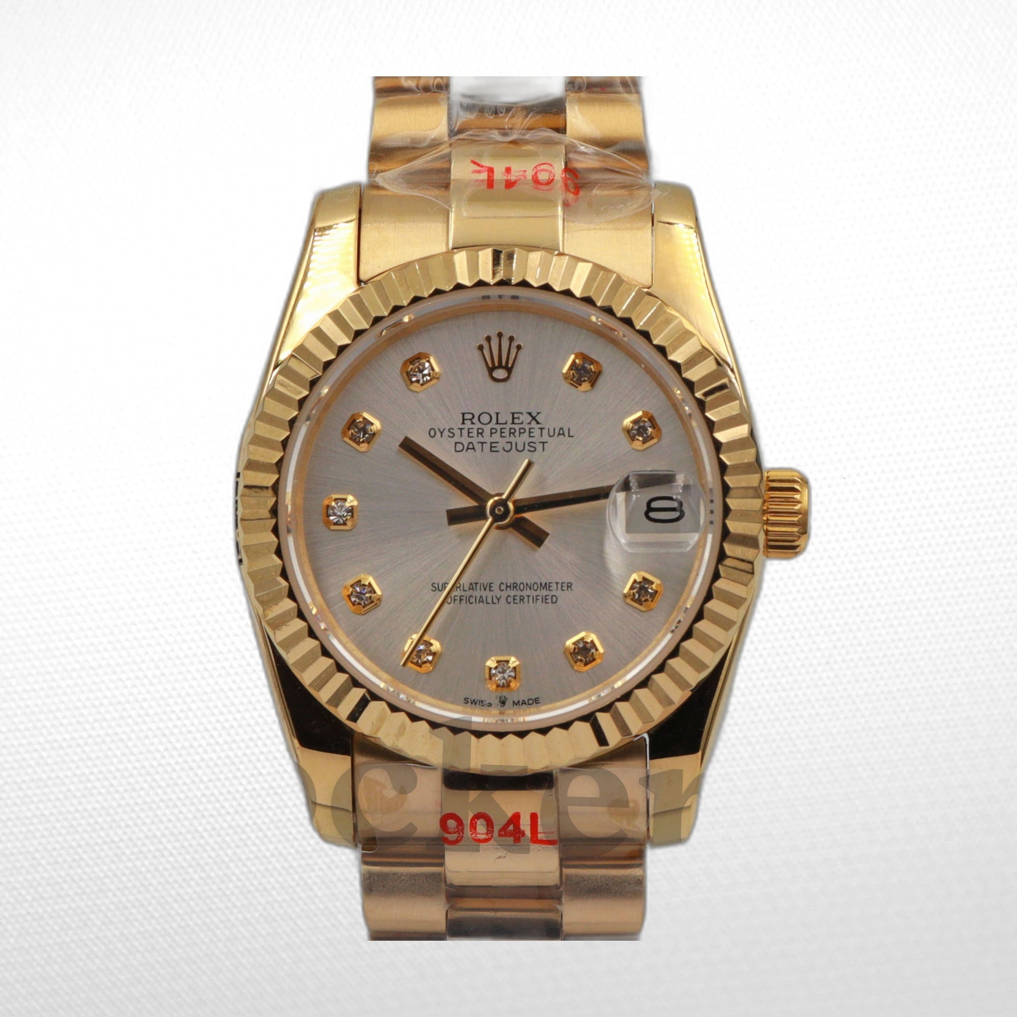 DATEJUST 31MM YELLOW GOLD OYSTER  DIAMONDS MARKERS