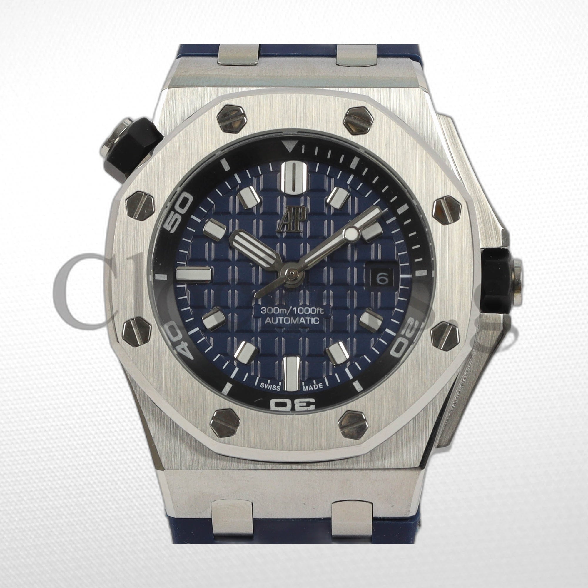 AUDEMARS PIGUET ROYAL OAK OFFSHORE DIVER 15710ST.OO.A052CA.01 BLUE INDEX STAINLESS STEEL RUBBER