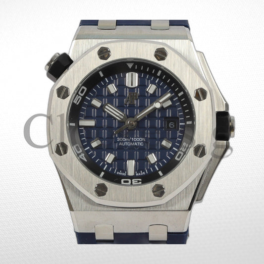 AUDEMARS PIGUET ROYAL OAK OFFSHORE DIVER 15710ST.OO.A052CA.01 BLUE INDEX STAINLESS STEEL RUBBER