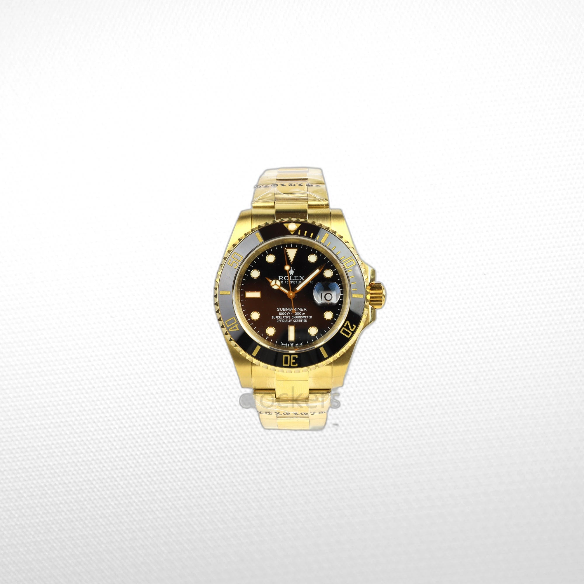 SUBMARINER GOLD BLACK DIAL CERAMIC BEZEL 40MM CLONE