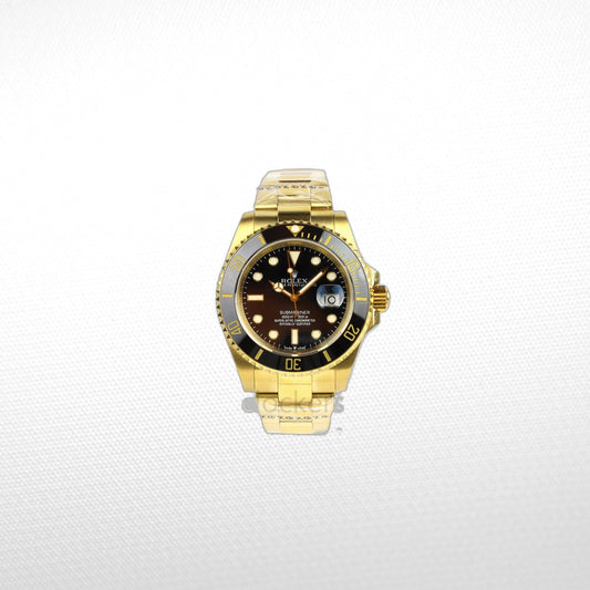 SUBMARINER GOLD BLACK DIAL CERAMIC BEZEL 40MM CLONE