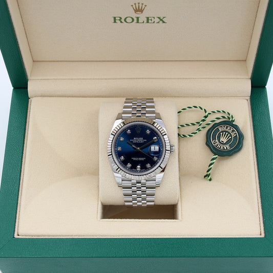 Date Just Blue Dial Diamond