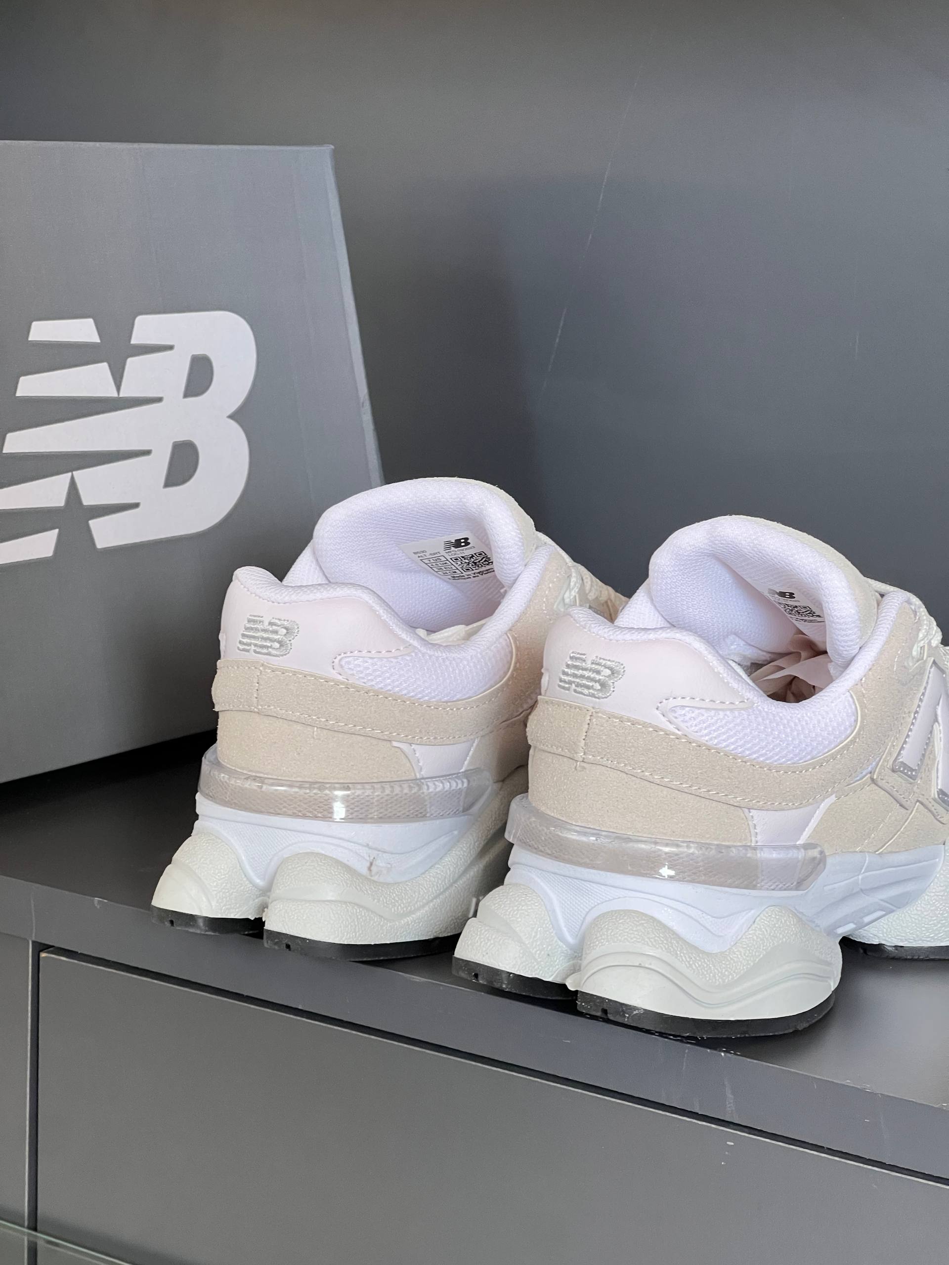 New Balance 9060 White Cream Sneakers