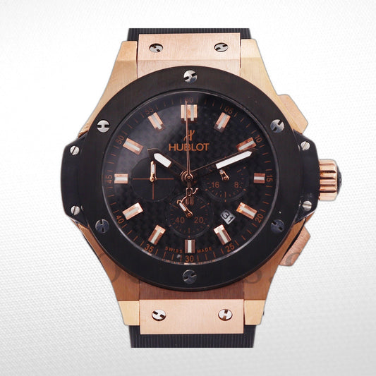 HUBLOT BIG BANG LUNA ROSSA CHRONOGRAPH GOLD BLACK 44MM LOW
