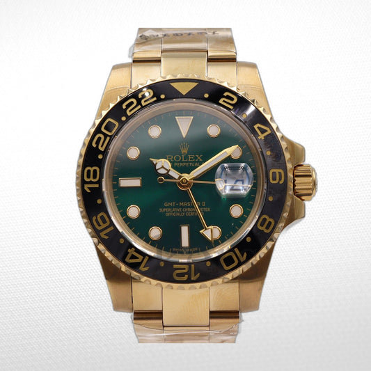 GMT-MASTER II SS GOLD GREEN CERAMIC BEZEL 40MM CLONE