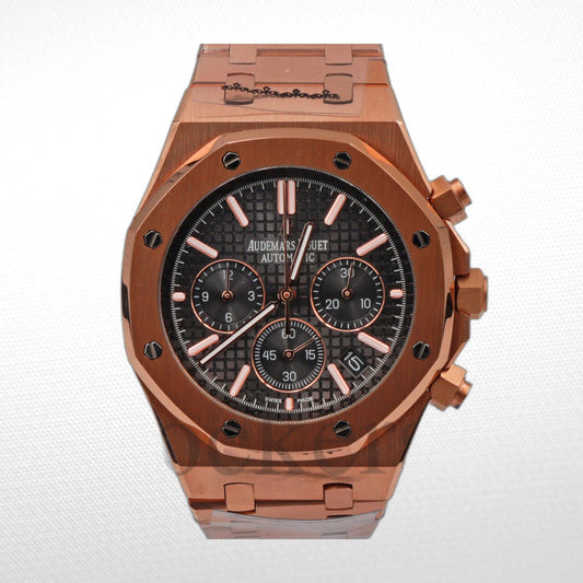 AUDEMARS PIGUET ROYAL OAK CHRONOGRAPH PINK GOLD BLACK DIAL 26239OR.OO.D821CR.