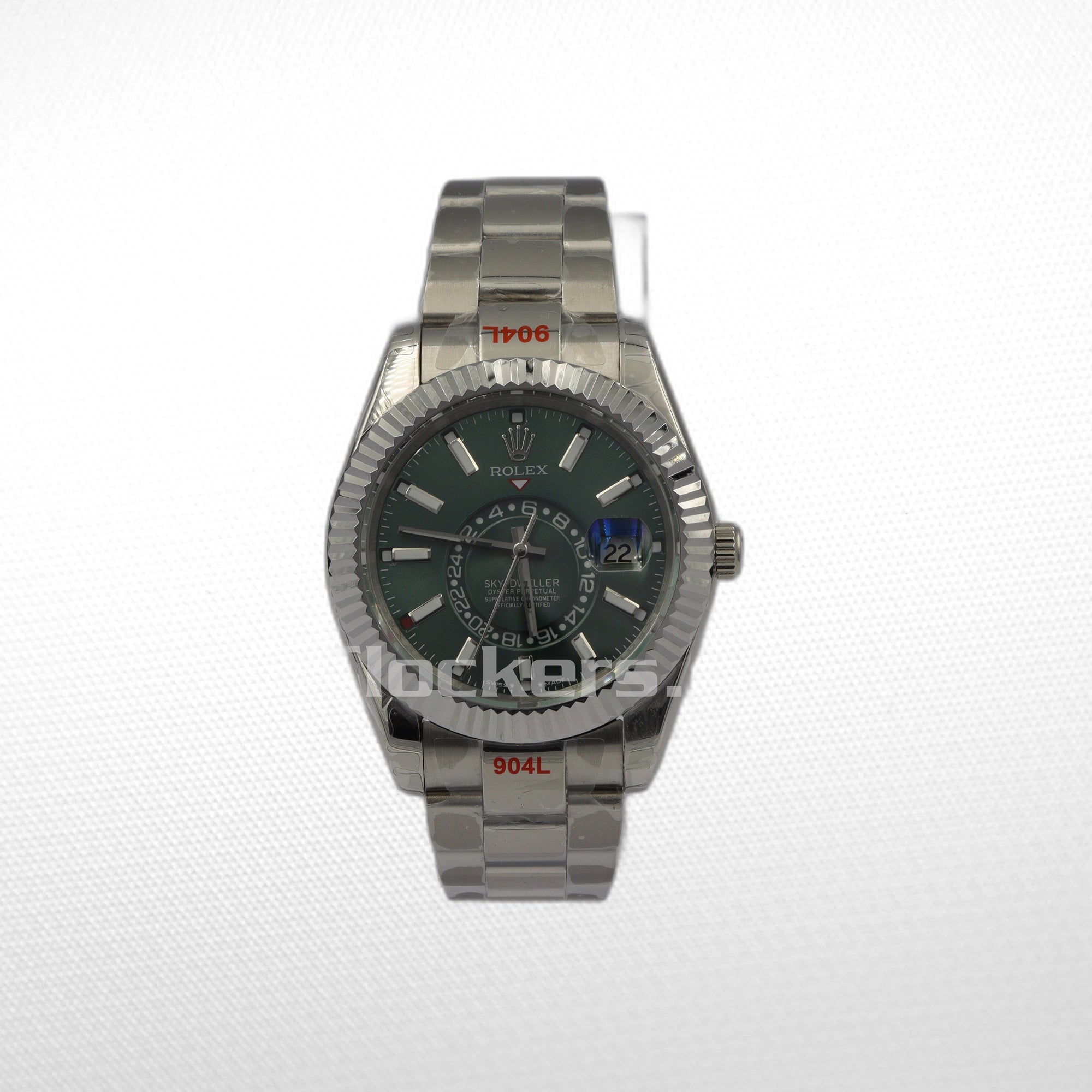 SKY-DWELLER SS  GREEN  DIAL STICK MARKERS