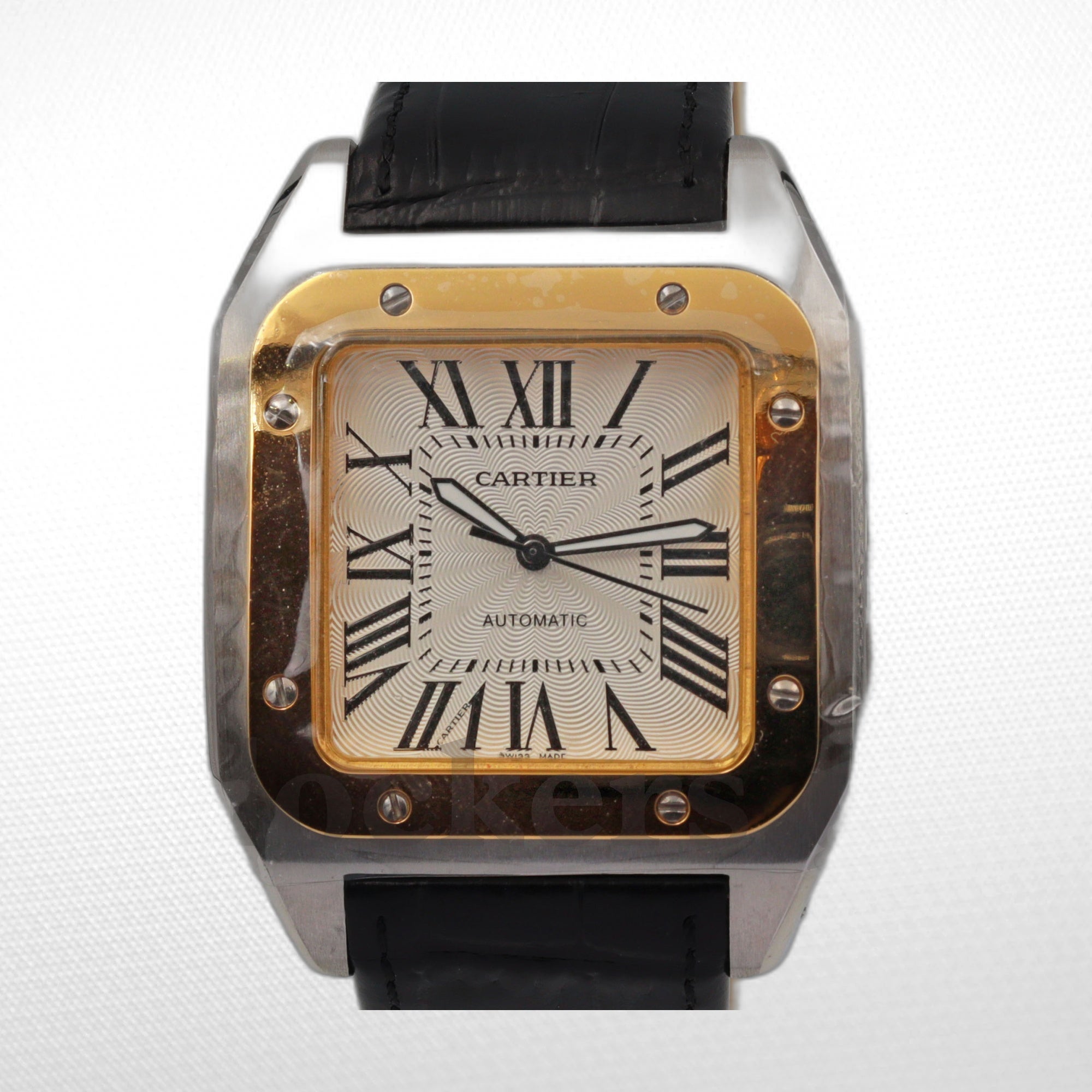 SANT0S DE CARTIER  AUTOMATIC, YELLOW GOLD AND STEEL, TWO