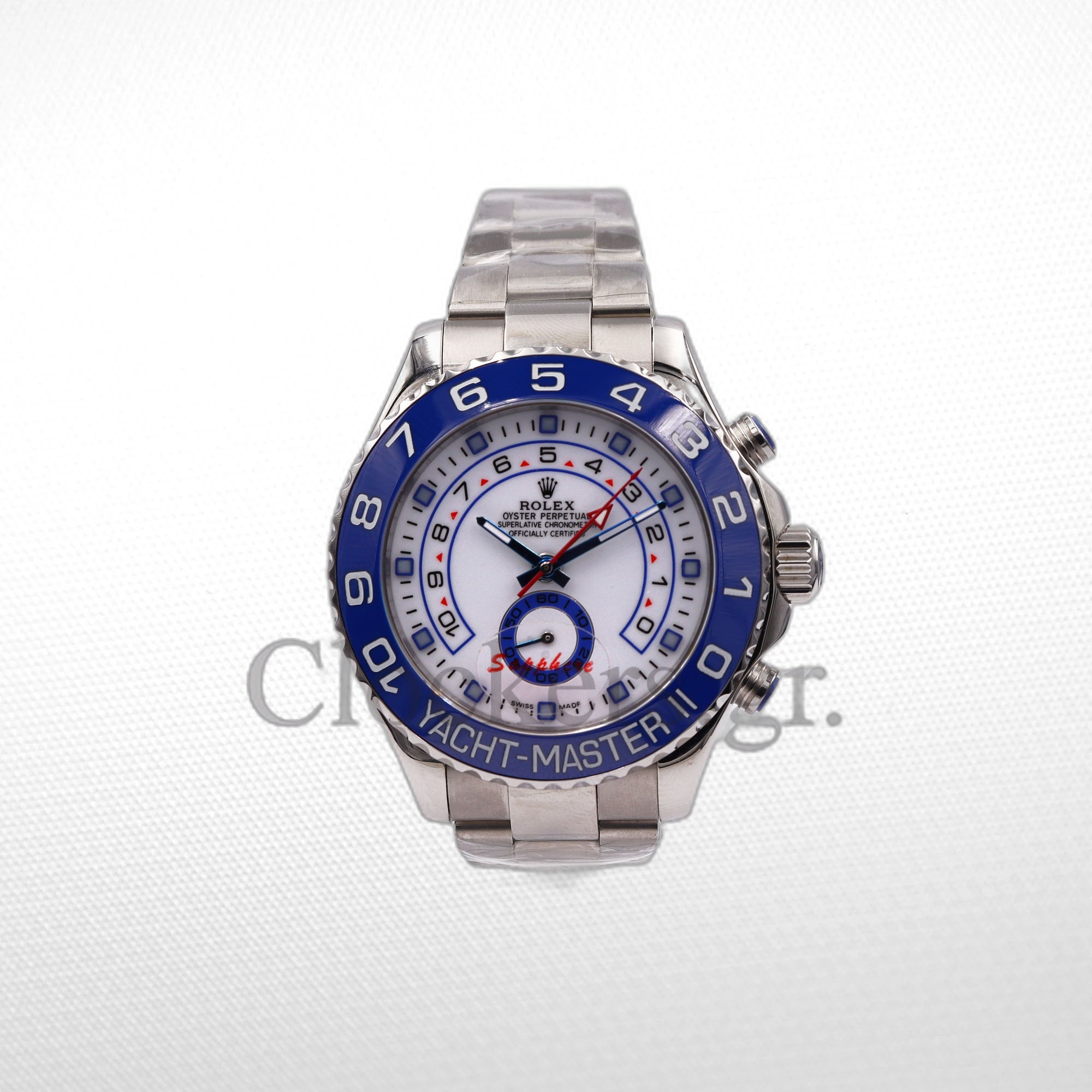 YACHT-MASTER II SS BLUE CERAMIC BEZEL 44MM
