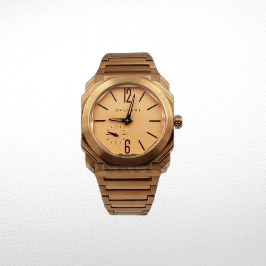BVLGARI OCTO  EXTRA-THIN SATIN-POLISHED ROSE GOLD DIAL- ROSE GOLD BRACELET