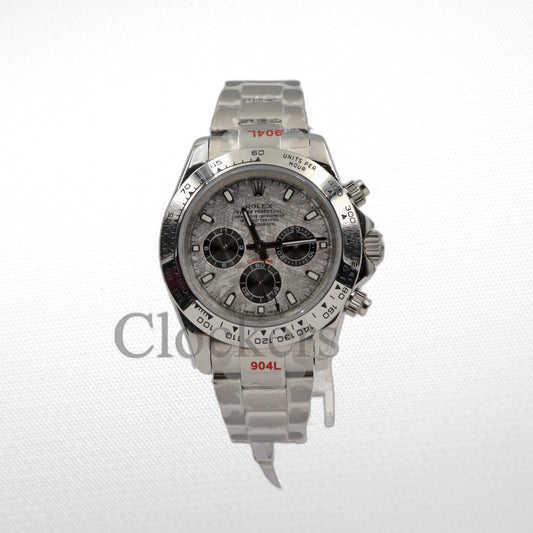 DAYT0NA 18K WHITE GOLD STEEL DIAL 40MM