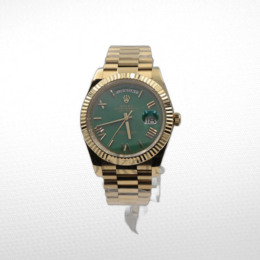 DAY-DATE II  40 MM OYSTER GREEN DIAL STICK MARKERS