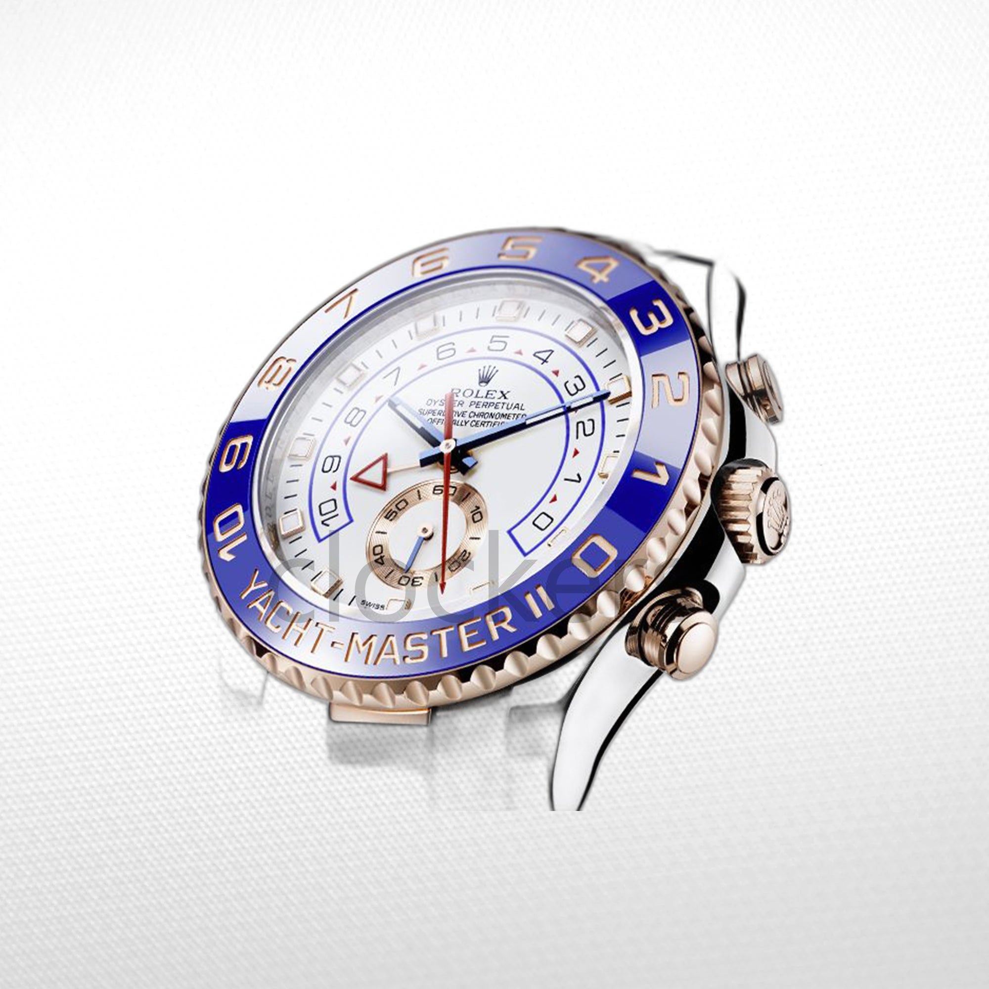 YACHT-MASTER II SS / EVEROSE GOLD PINK BLUE CERAMIC BEZEL 44MM CLONE