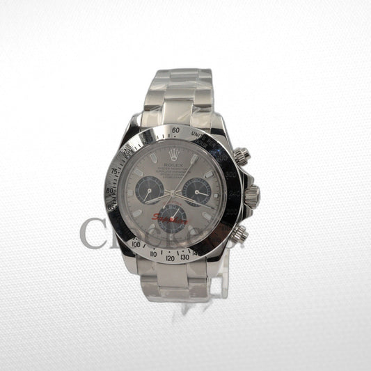 DAYTONA 18K WHITE GOLD STEEL DIAL 40MM