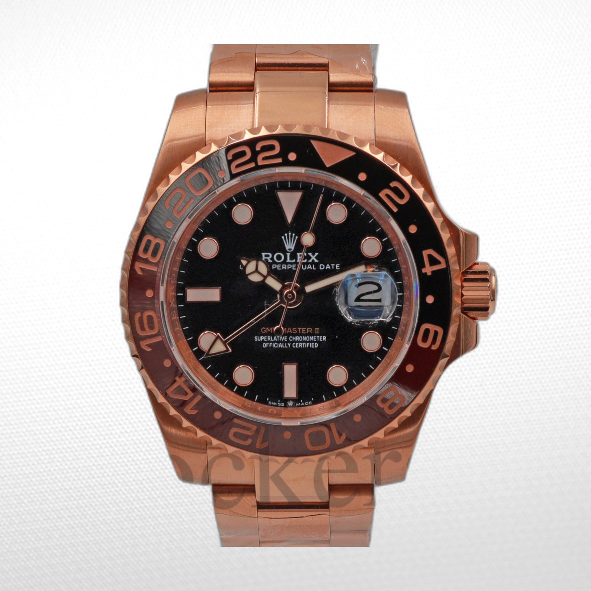GMT-MASTER II 18K ROSE GOLD OYSTER CERAMIC BEZEL 40MM