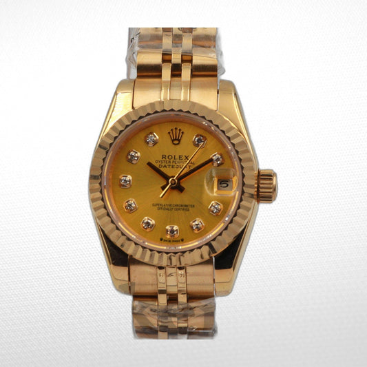 DATEJUST 28MM YELLOW GOLD DIAL DIAMONDS MARKERS