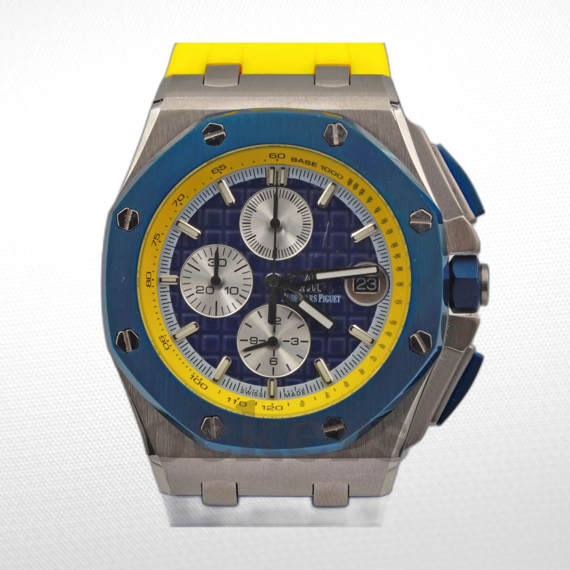 AUDEMARS PIGUET ROYAL OAK OFFSHORE  STEEL BLUE/YELLOW DIAL