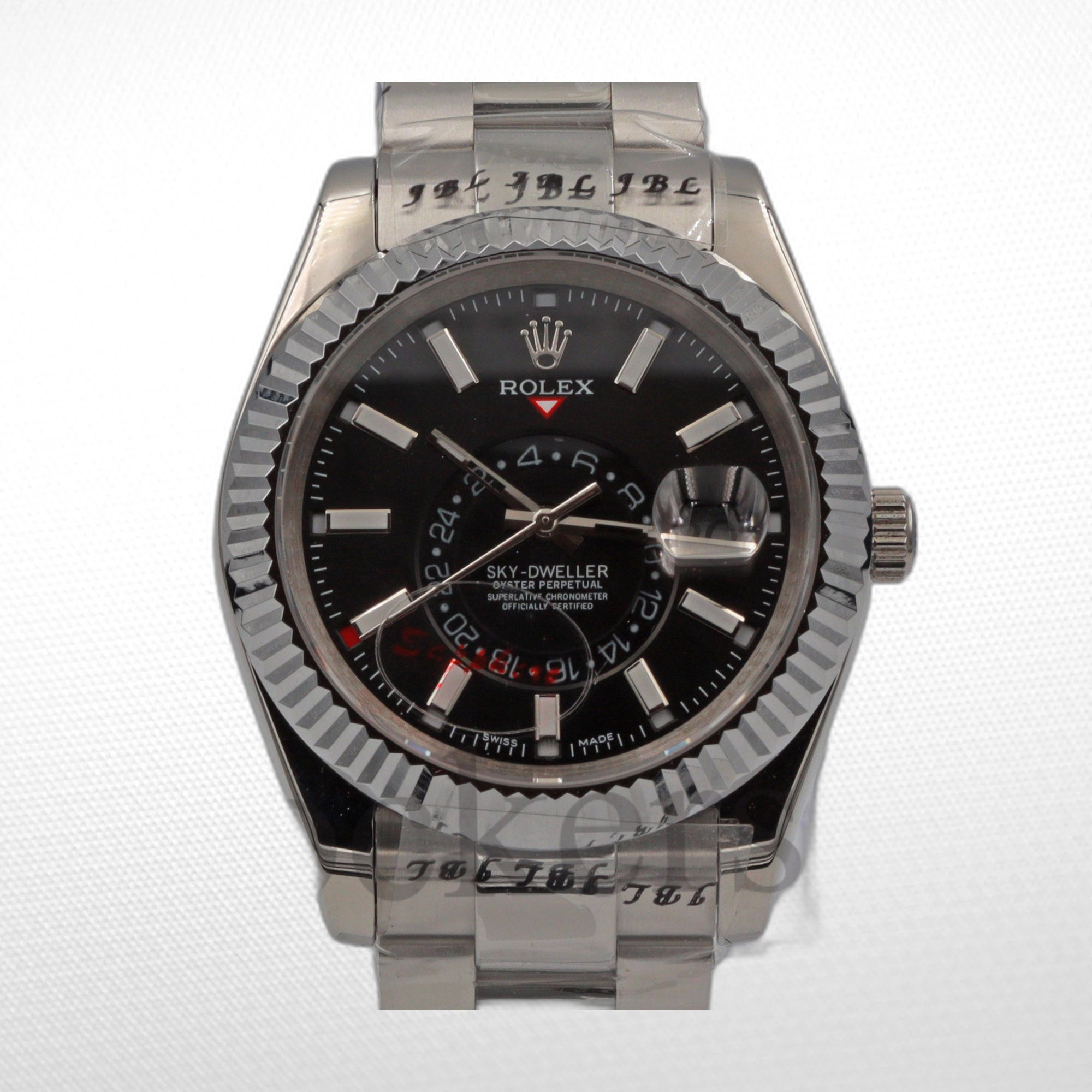 SKY-DWELLER SS BLACK DIAL STICK MARKERS