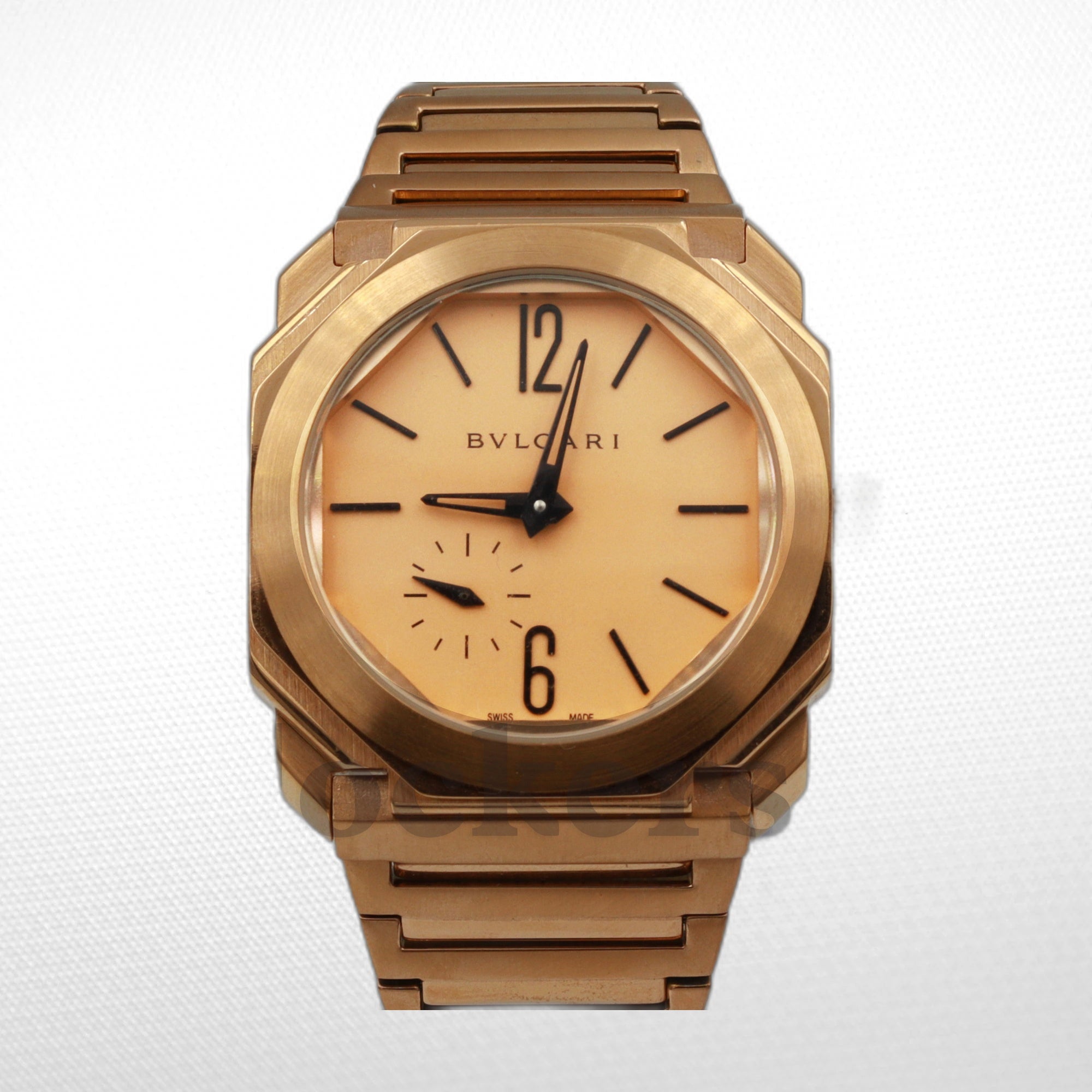BVLGARI OCTO  EXTRA-THIN SATIN-POLISHED ROSE GOLD DIAL- ROSE GOLD BRACELET