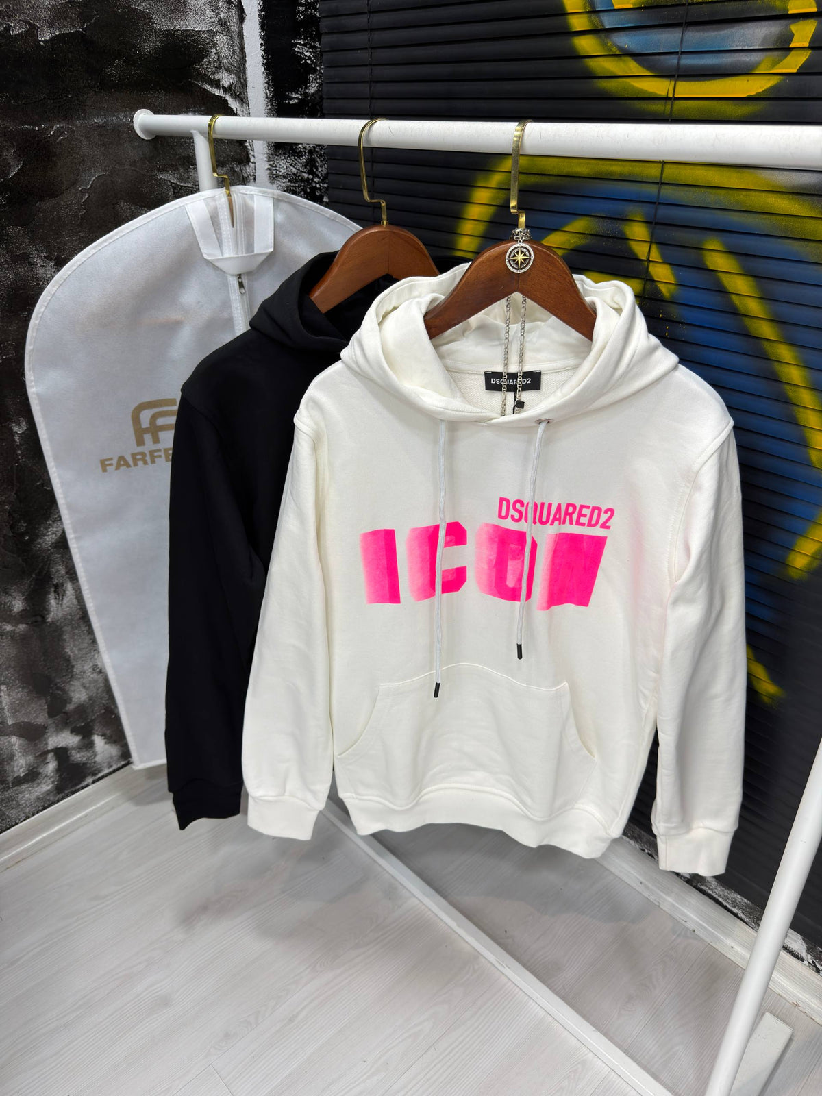 Hoodie white Dsquared - Dsq 1647
