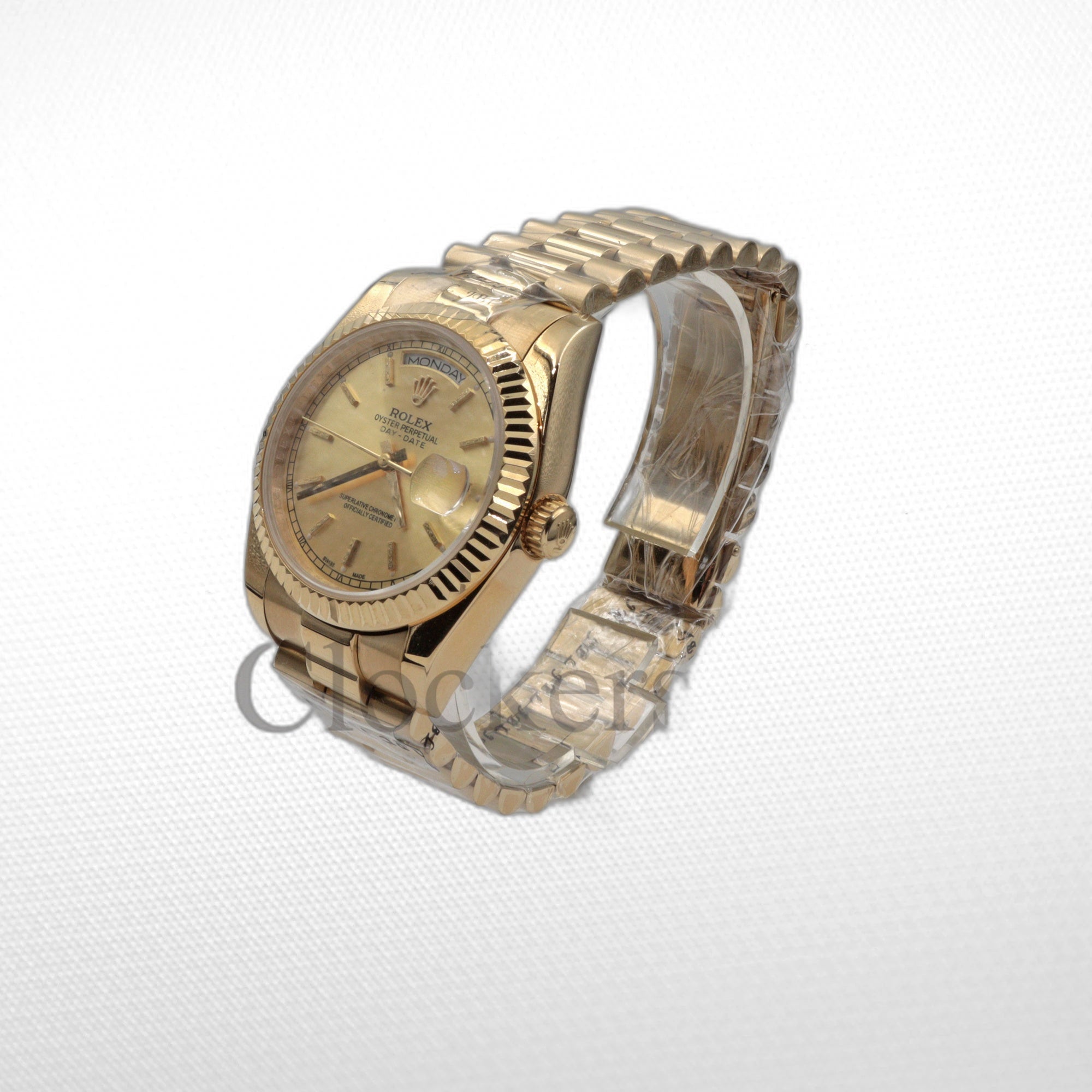 DAY-DATE II 36 MM GOLD GOLD STICKS MARKET