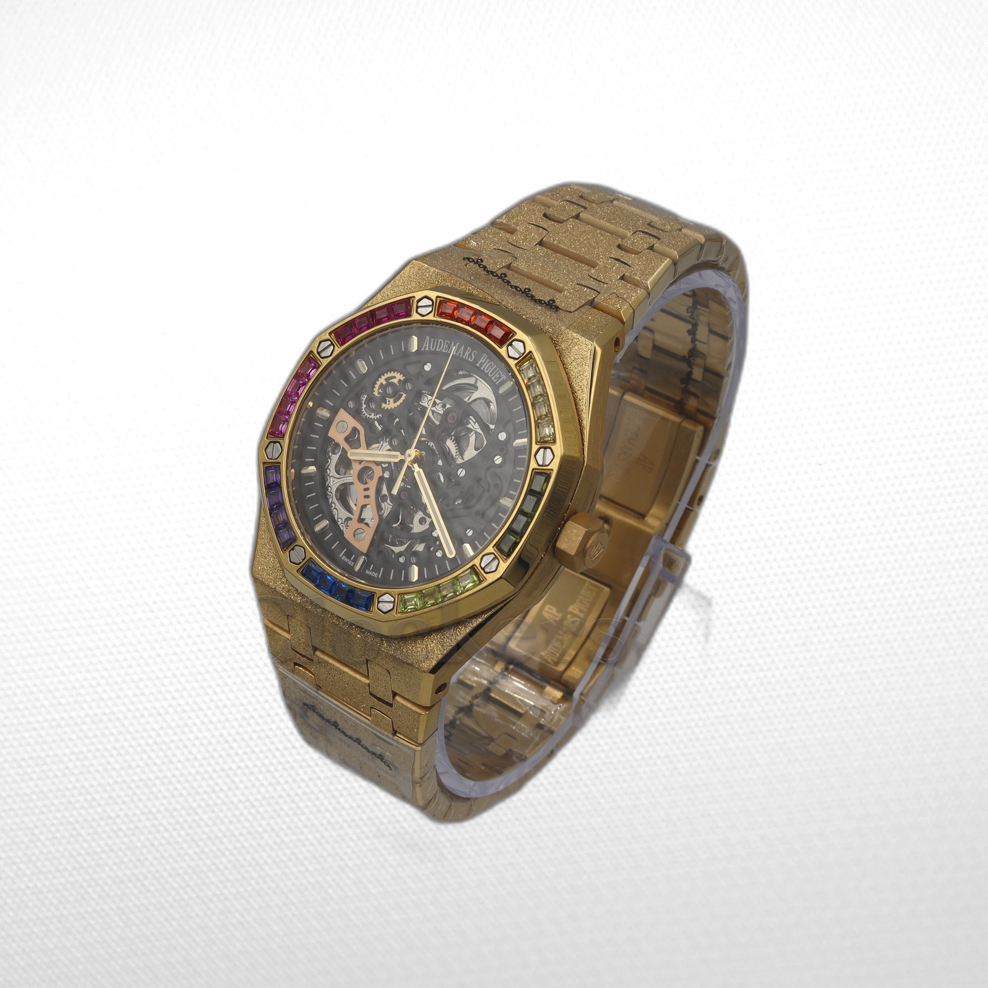 AUDEMARS PIGUET ROYAL OAK DOUBLE BALANCE WHEEL OPENWORKED RAINBOW