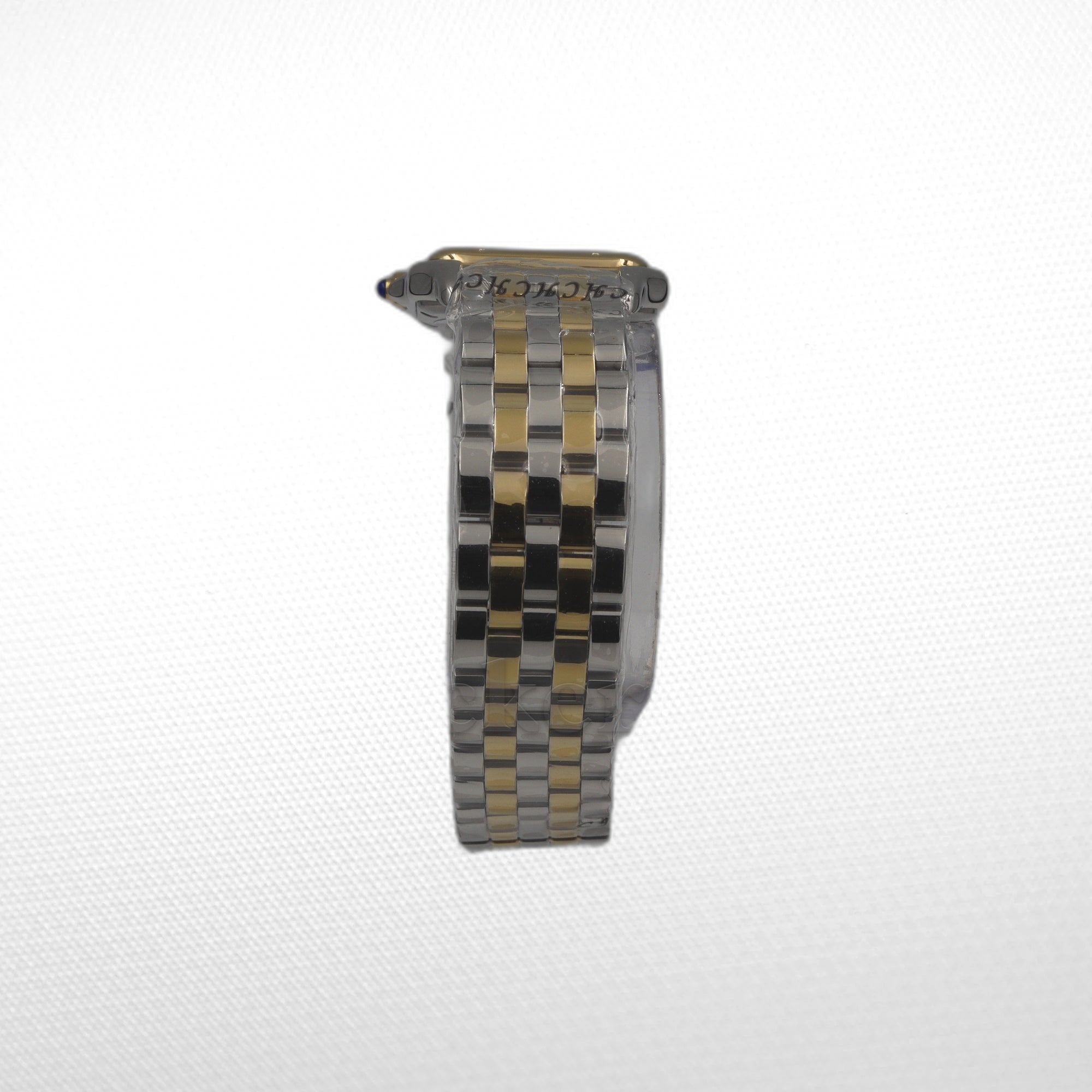 Cartier Panthère 2 Row 18k Gold Steel  Date Roman Dial with