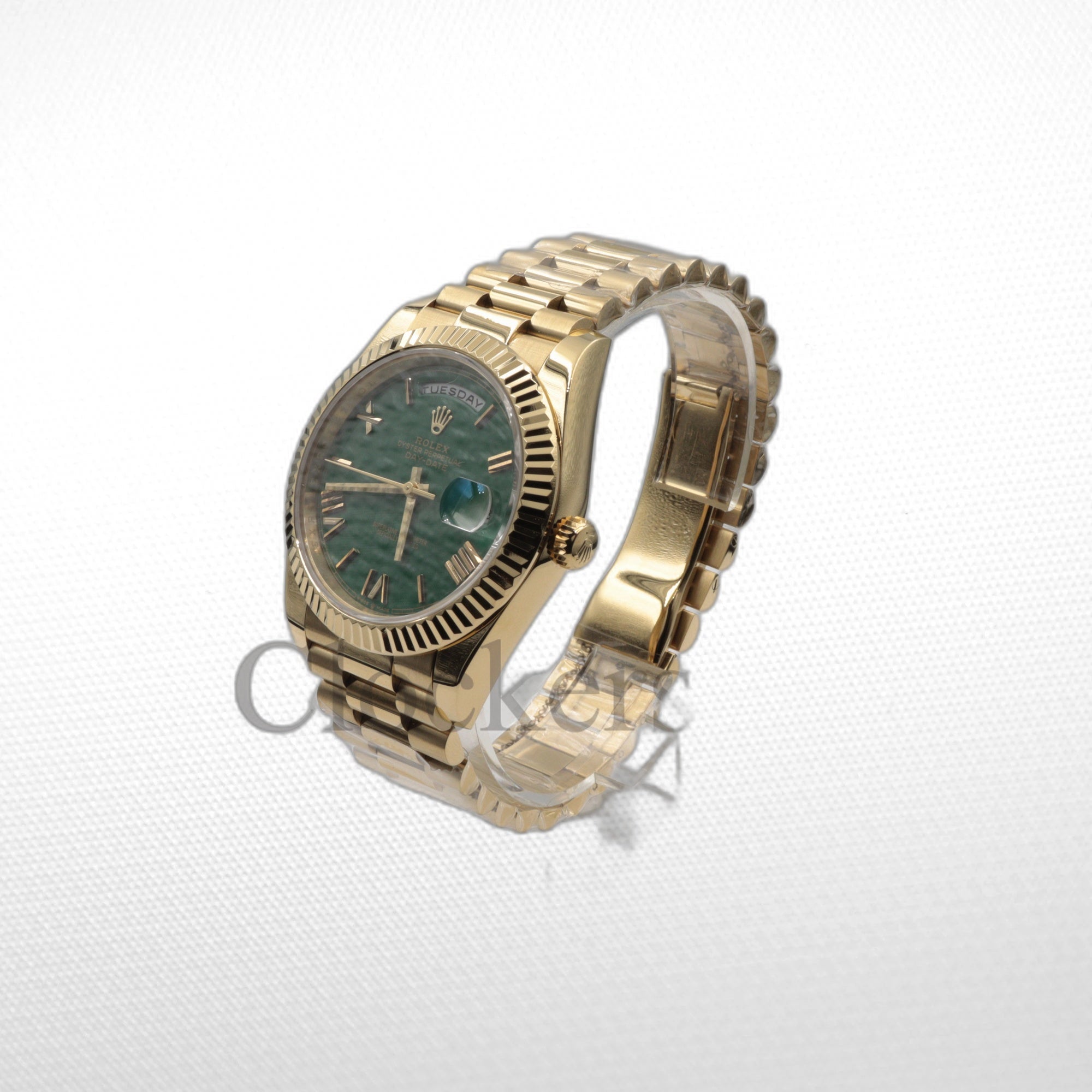 DAY-DATE II  40 MM OYSTER GREEN DIAL STICK MARKERS