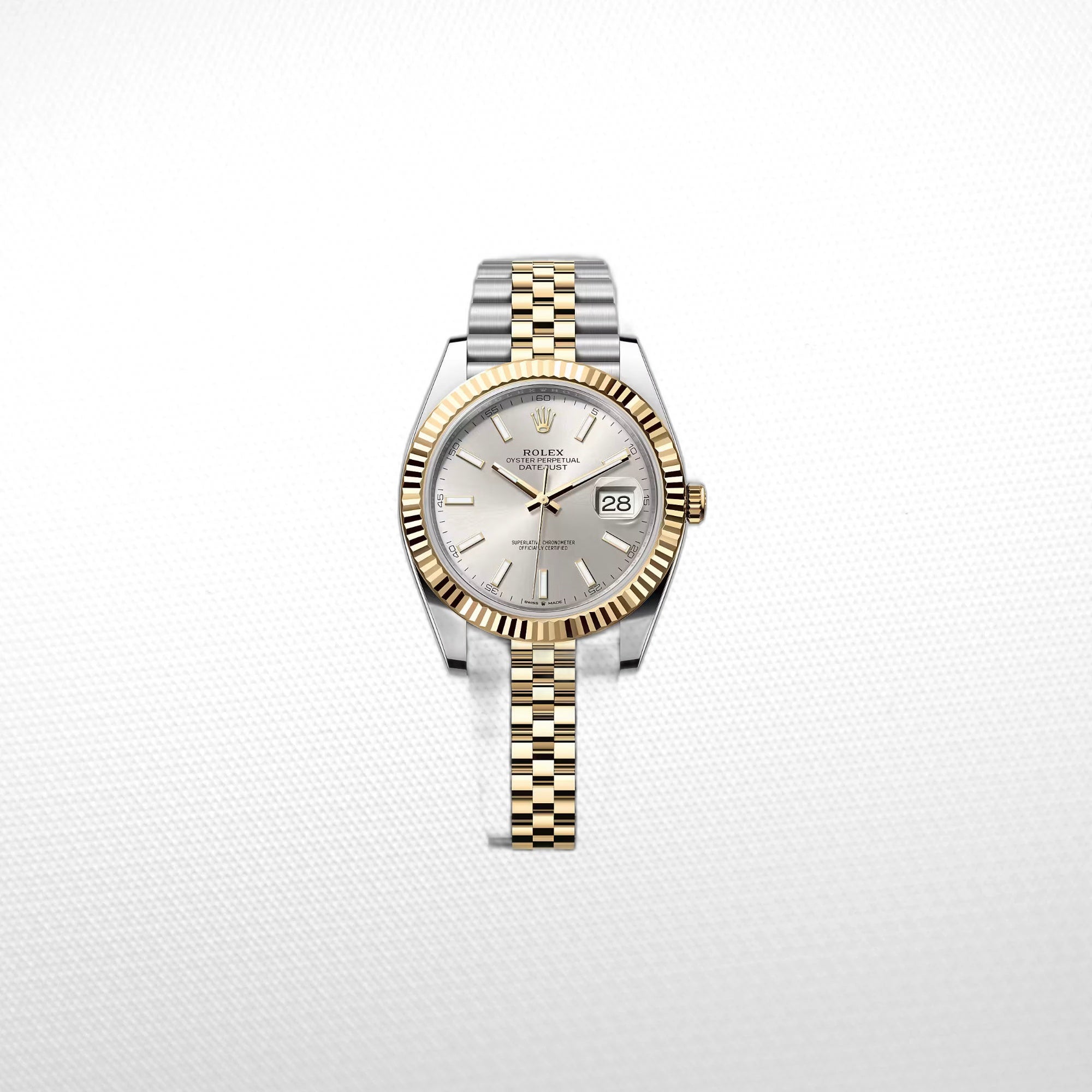 DATEJUST 41MM 2-TONE GOLD GRAY DIAL STICK MARKERS clone