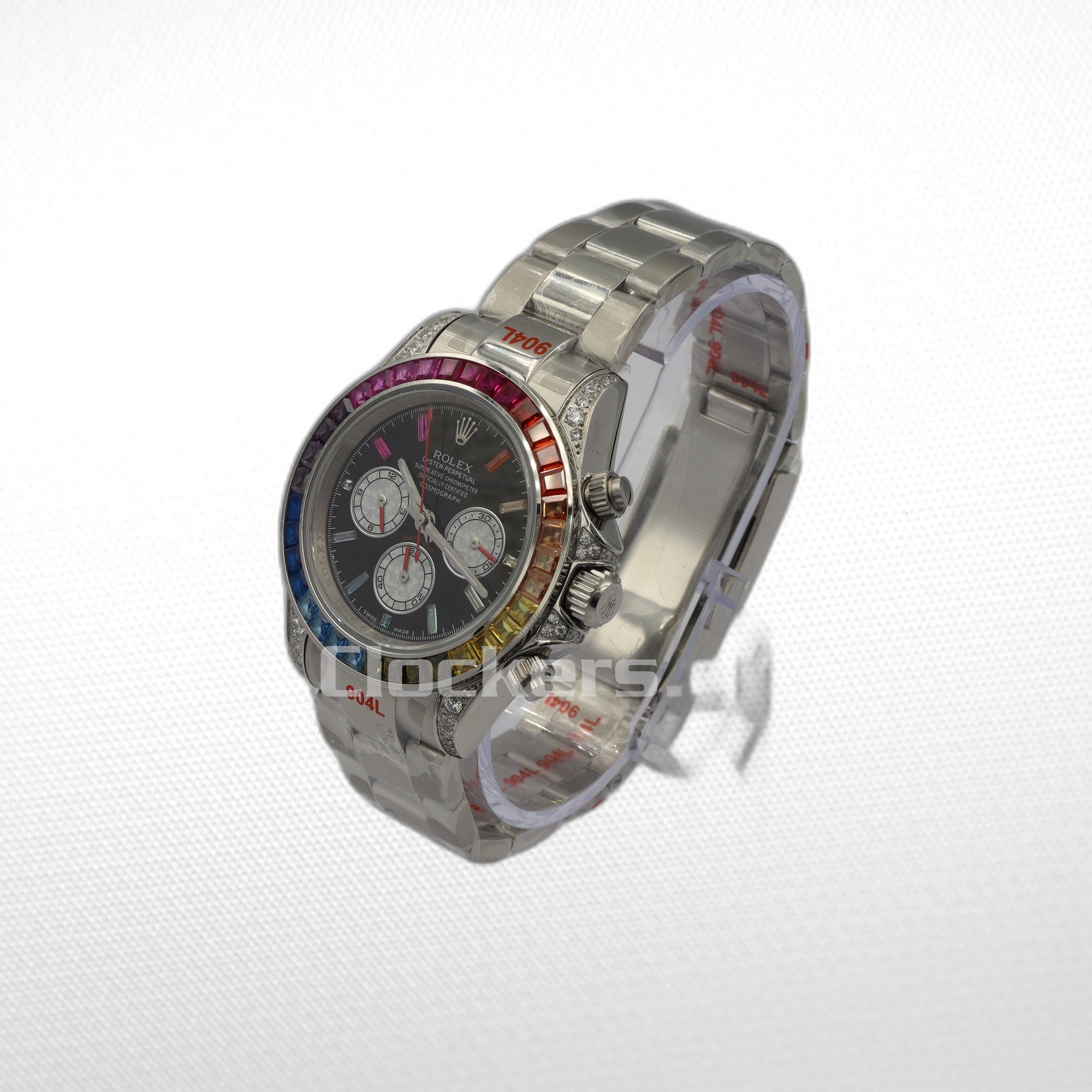 C0SMOGRAPH DAYT0NA BLACK DIAL SILVER RAINBOW 40MM