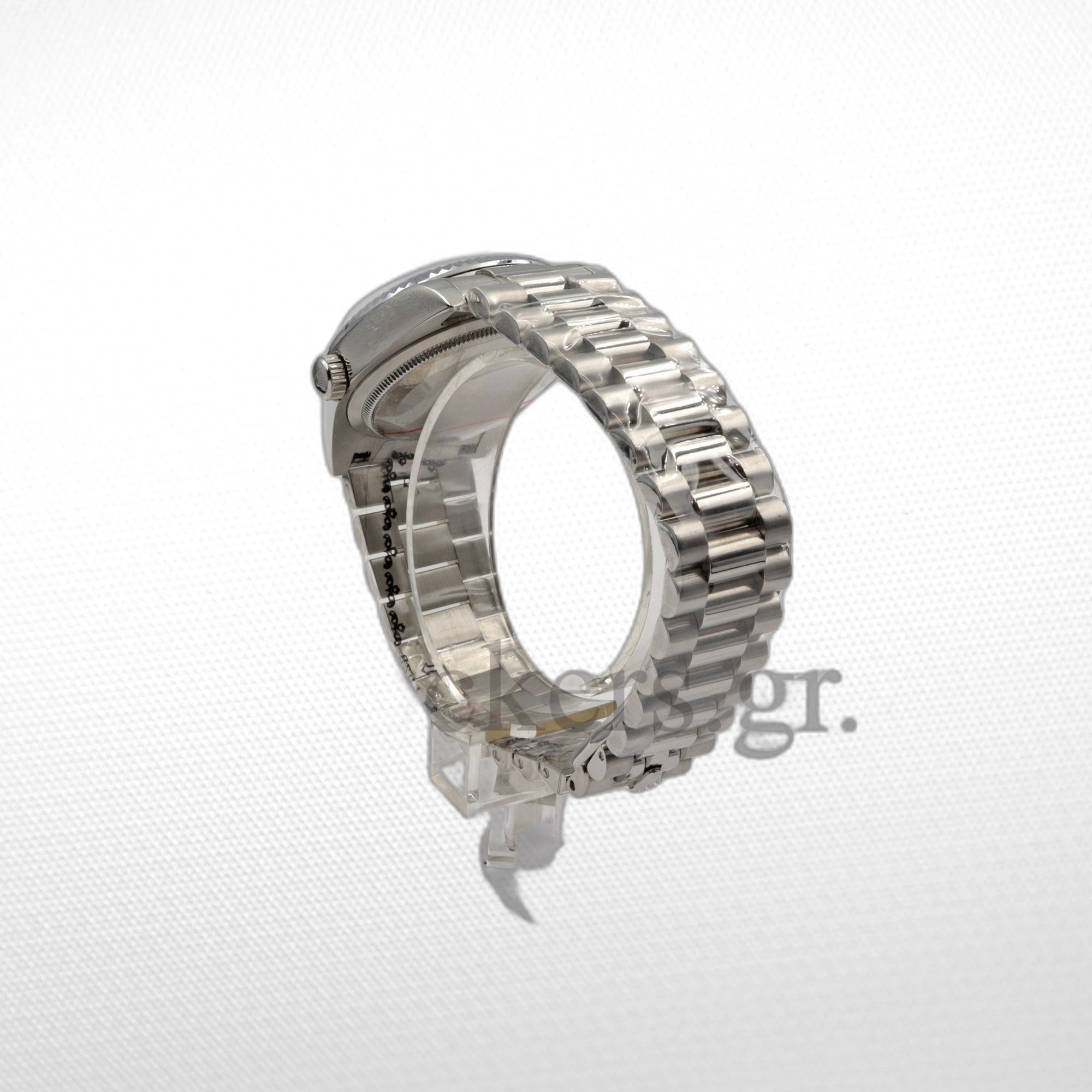 Rolex Day-Date 36 36mm Day Date 12834 White Gold with Diamond Bezel Pink Opal Dial