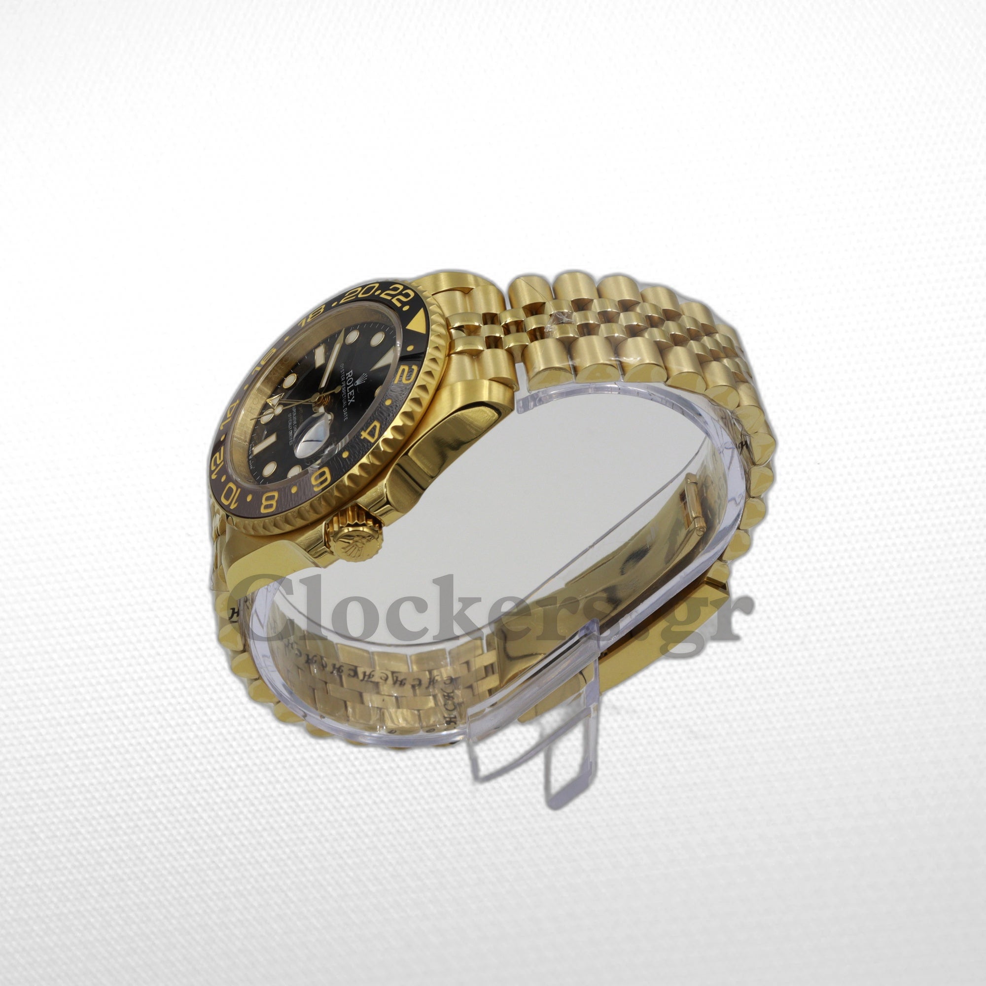 ROLEX GMT-MASTER II YELLOW GOLD BLACK DIAL CERAMIC BEZEL 40MM