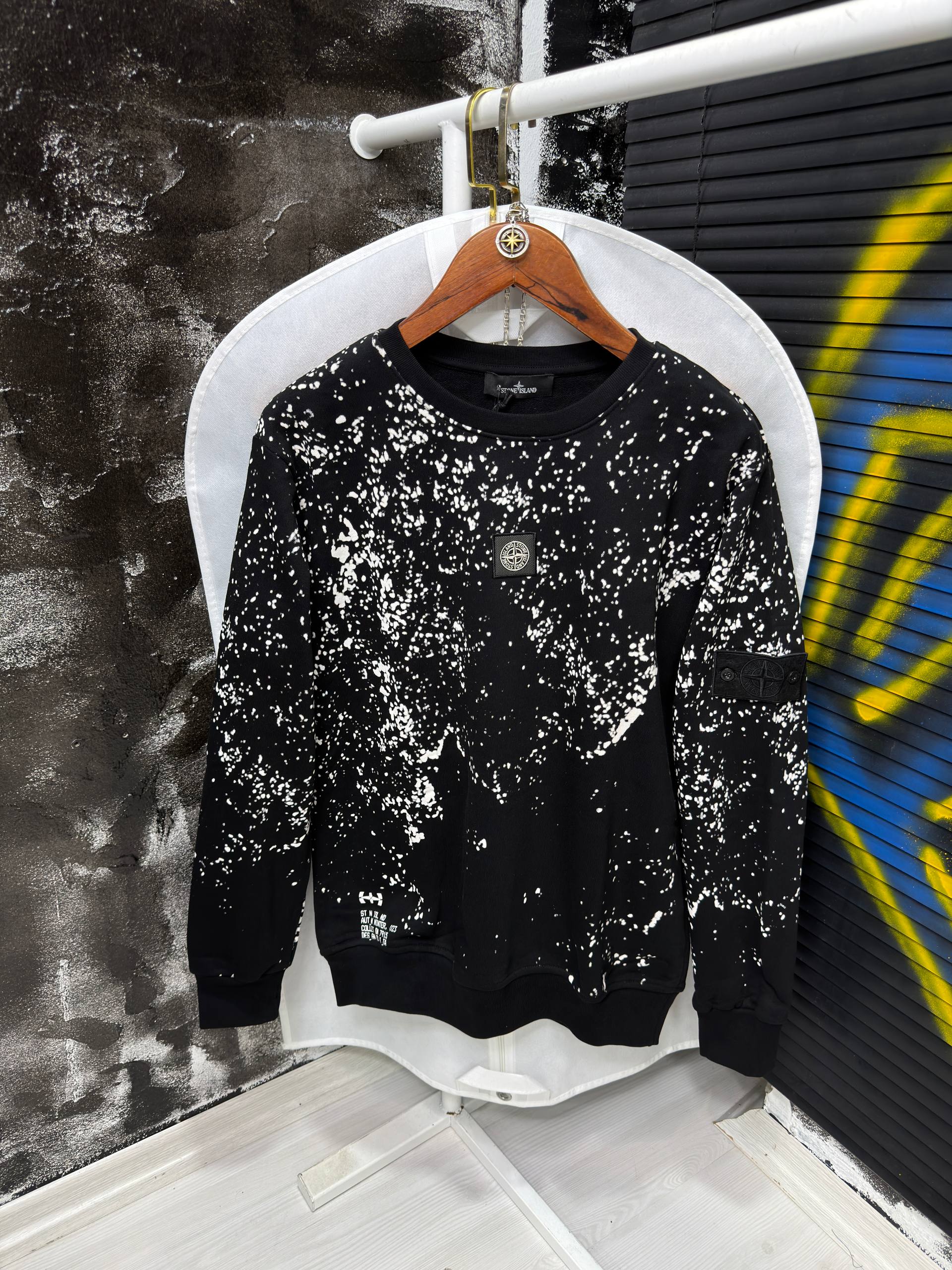 Hoodie black stone Island - ST 1661