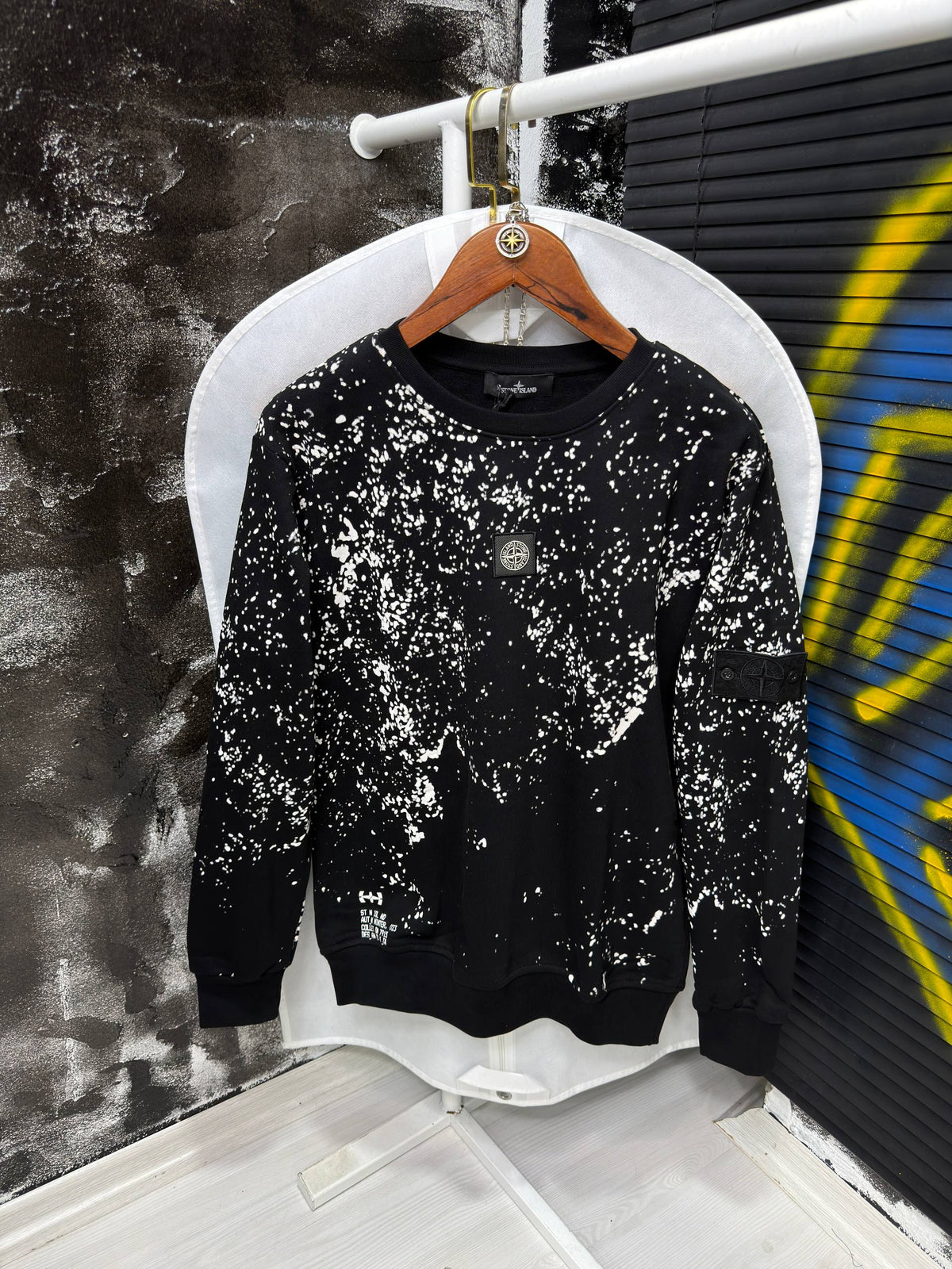 Hoodie black stone Island - ST 1661