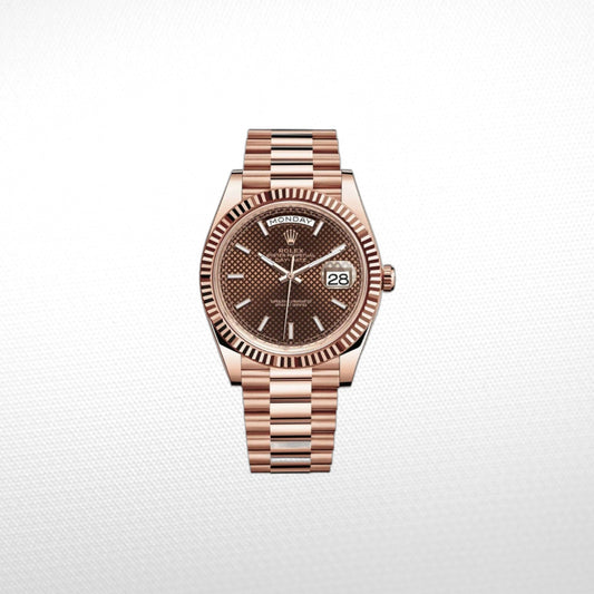 DAY-DATE II 41MM ROSE GOLD BRONZE DIAL RB STICKS MARKERS CLONE