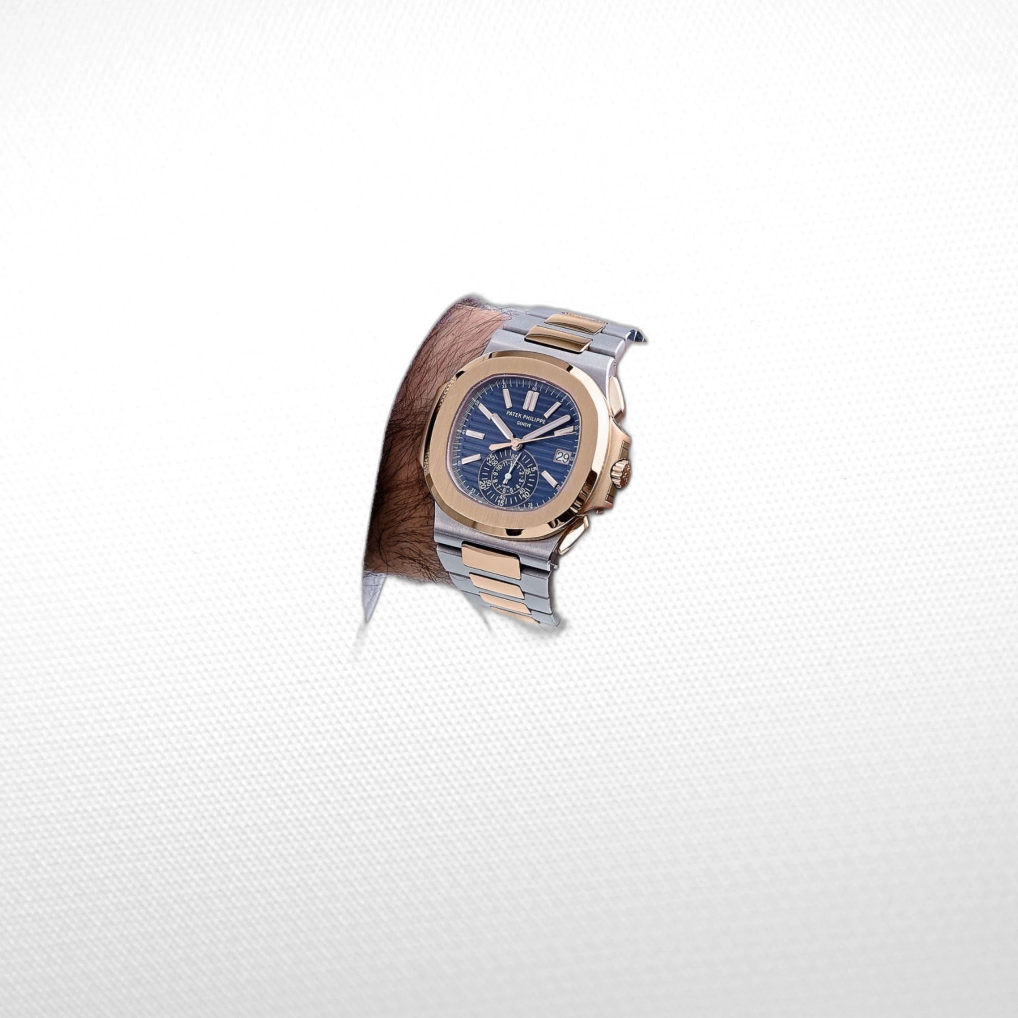 PATEK PHILIPPE NAUTILUS 2-TONE BLUE DIAL BRACELET