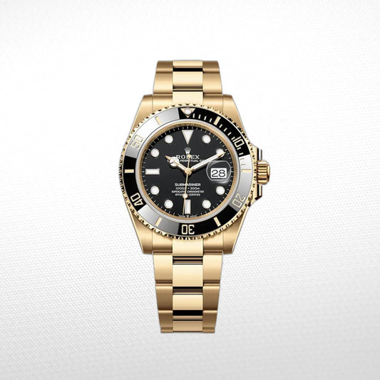 SUBMARINER GOLD BLACK DIAL CERAMIC BEZEL 40MM CLONE
