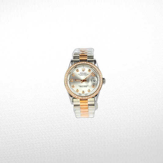 DATEJUST 36MM 2-TONE GOLD JUBILEE GRAY DIAL DIAMONDS MARKERS QUALITY 2A