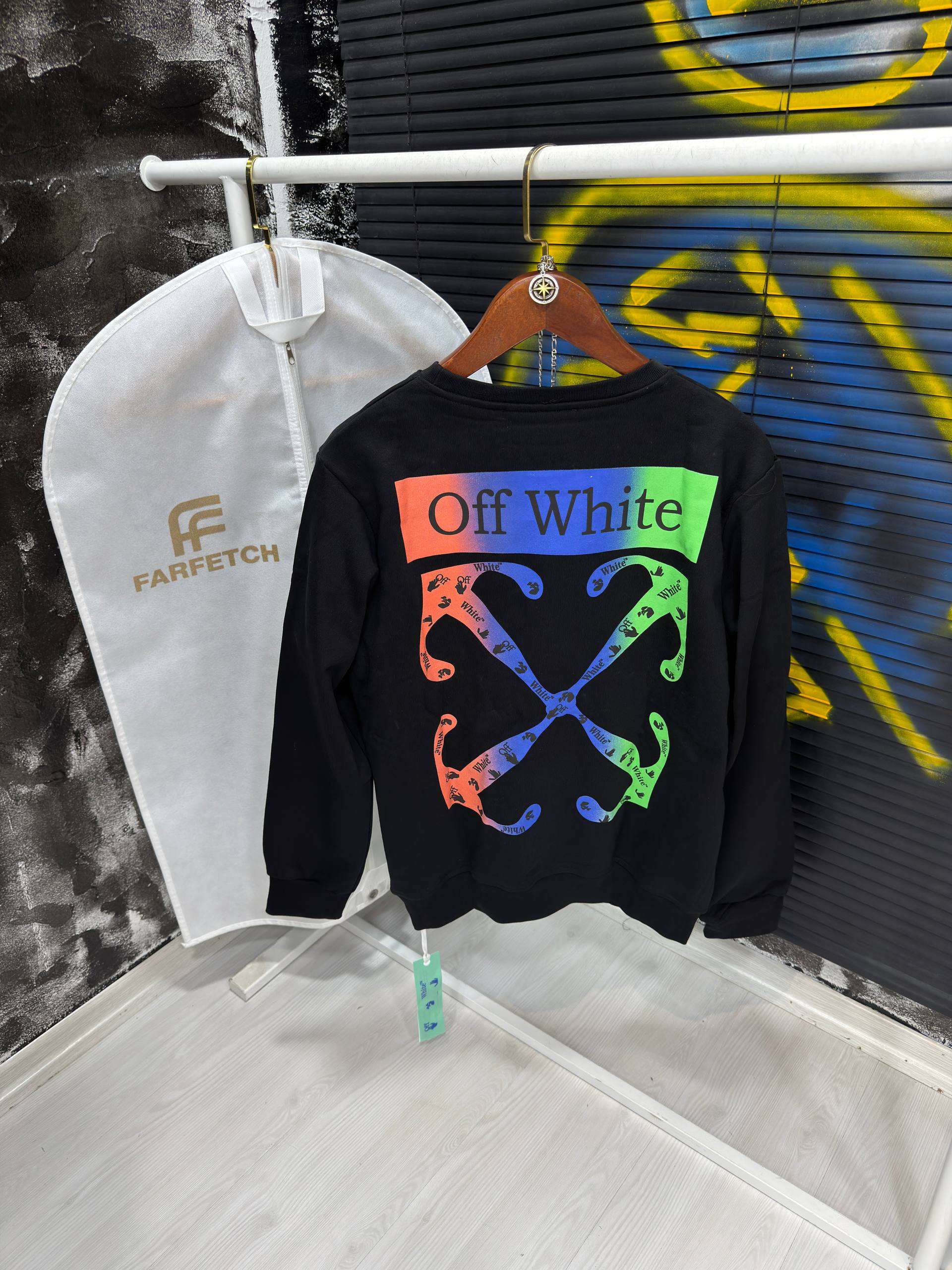 Hoodie black off white  - Of 1655