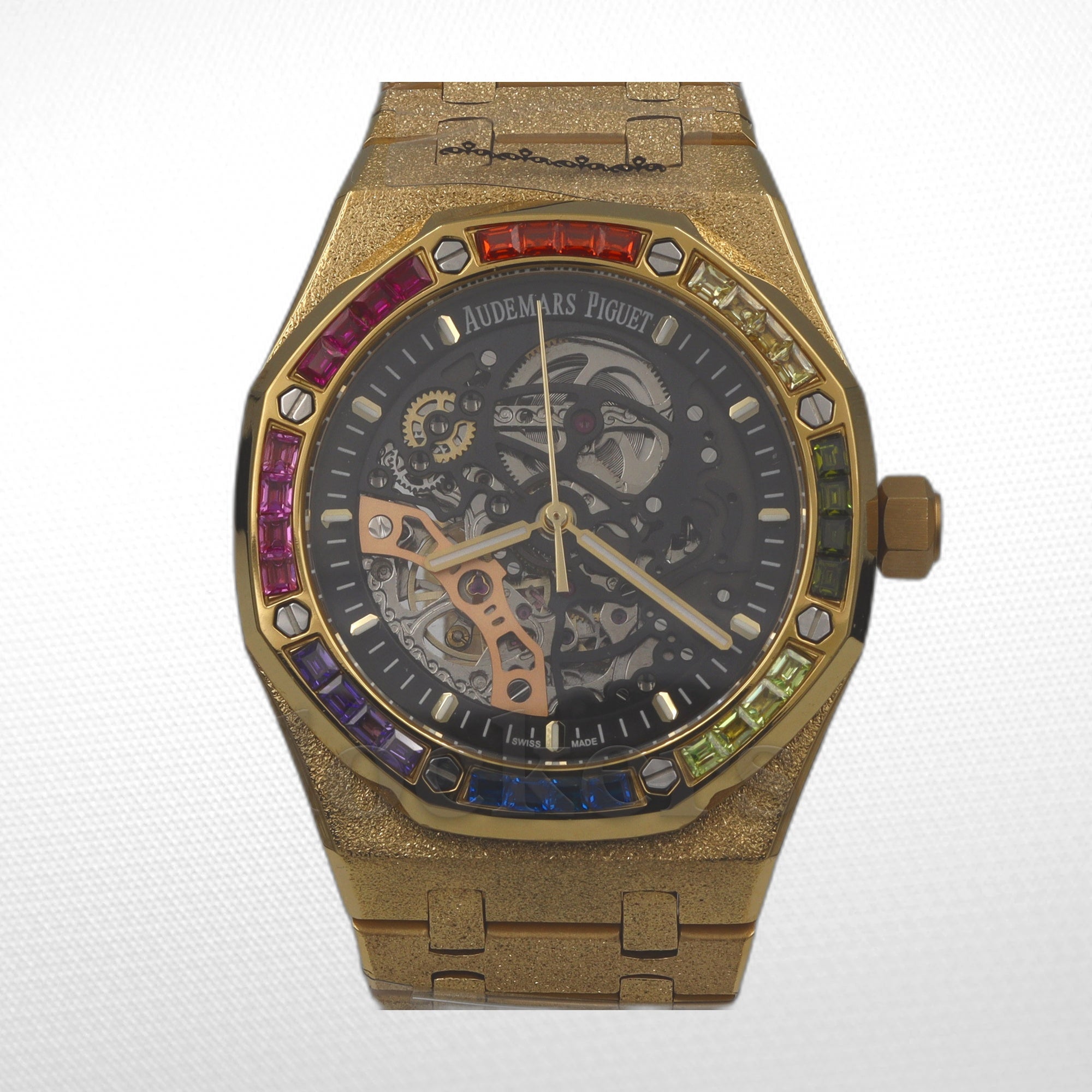 AUDEMARS PIGUET ROYAL OAK DOUBLE BALANCE WHEEL OPENWORKED RAINBOW