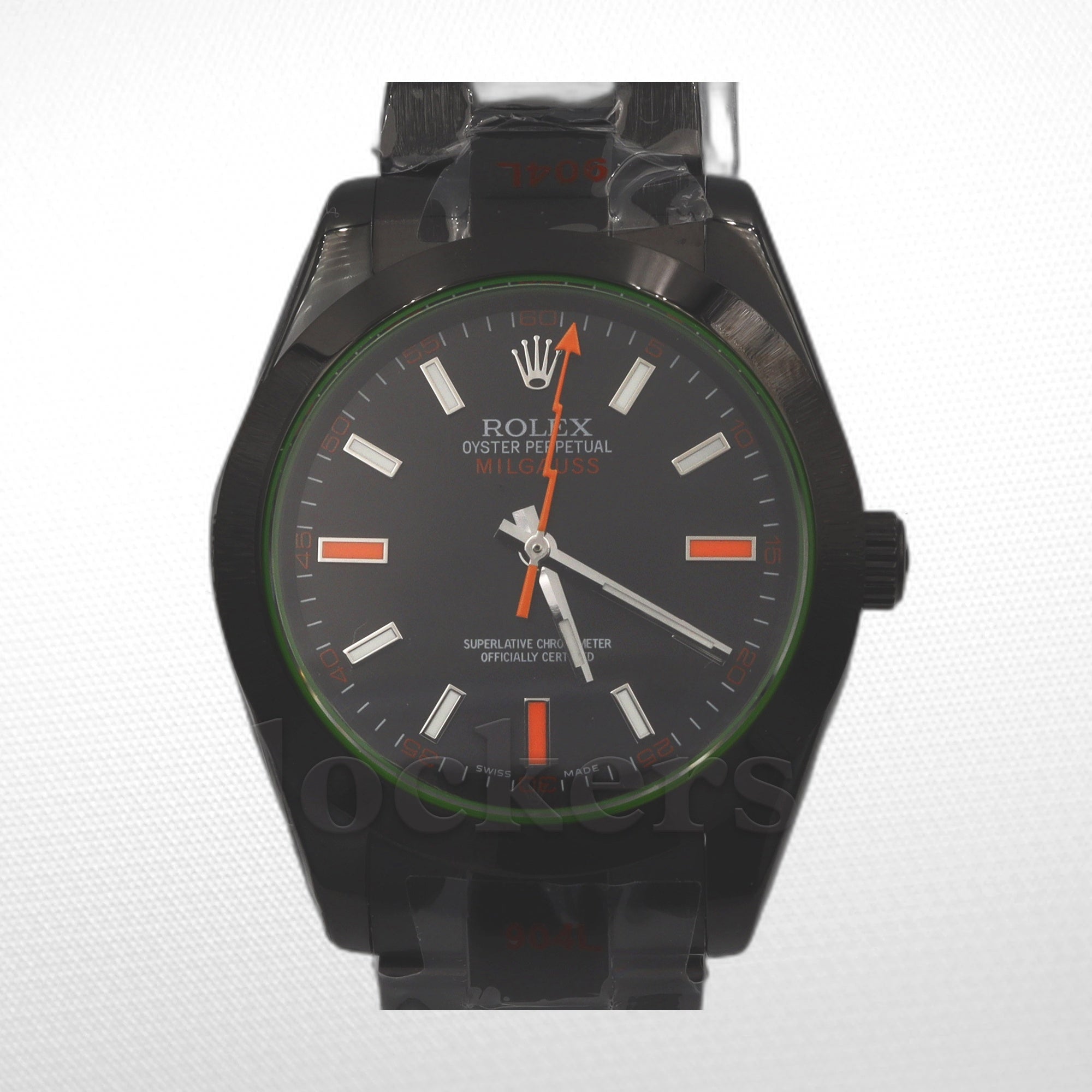 MILGAUSS 116400GV – BLACK DIAL – GREEN CRYSTAL – PVD
