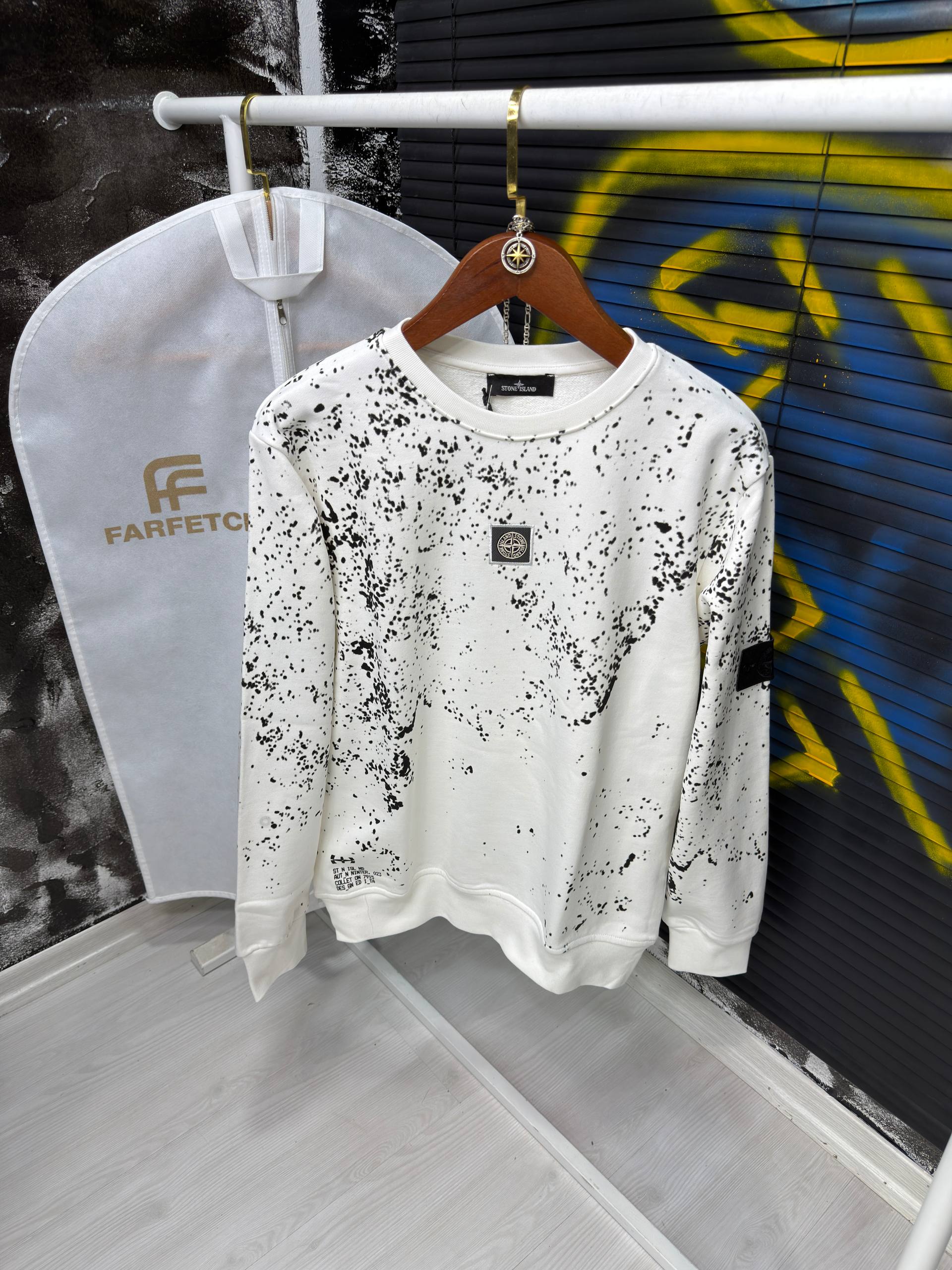Hoodie white stone Island - ST 1660