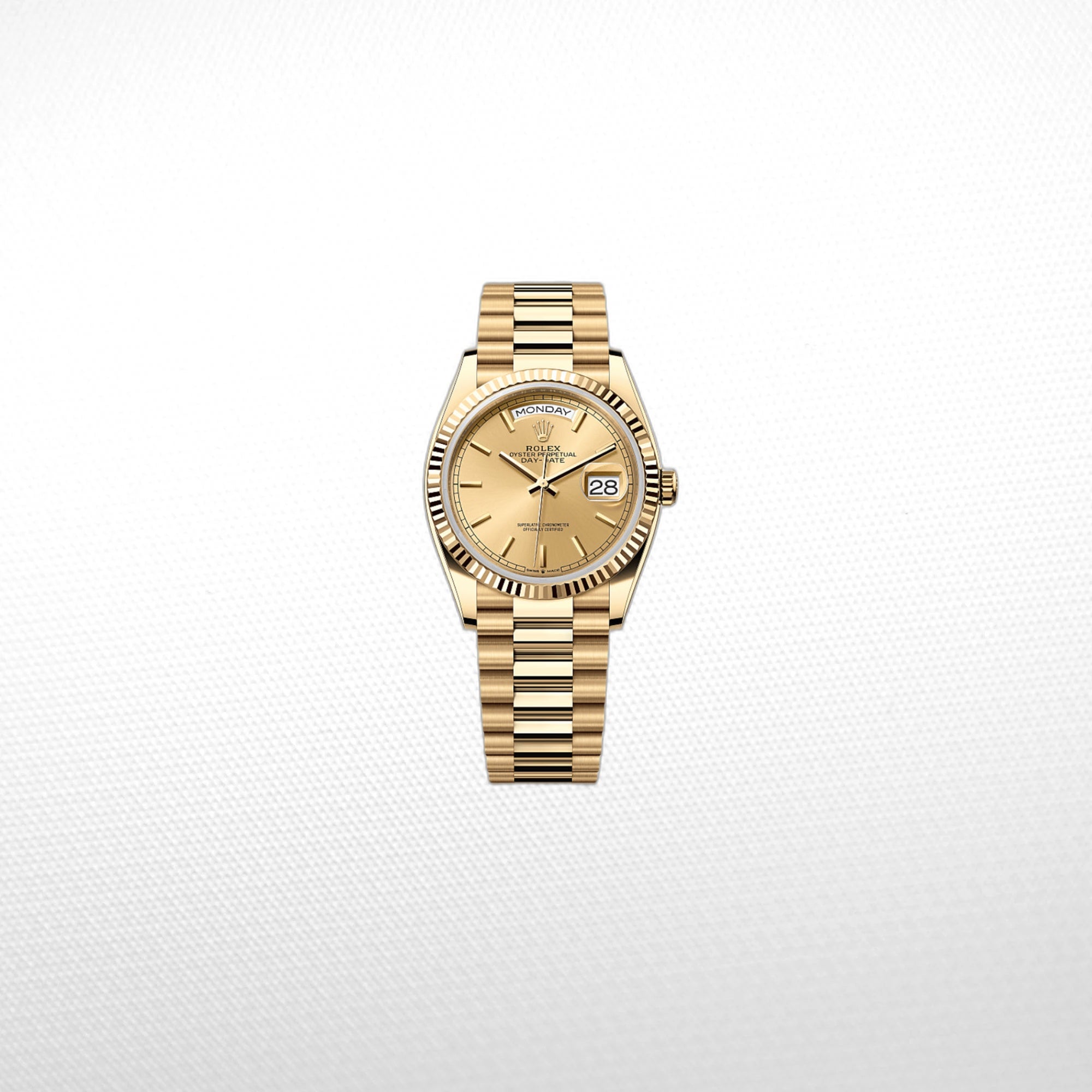 DAY-DATE II 36 MM GOLD GOLD STICKS MARKET
