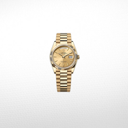 DAY-DATE II 36 MM GOLD GOLD STICKS MARKET