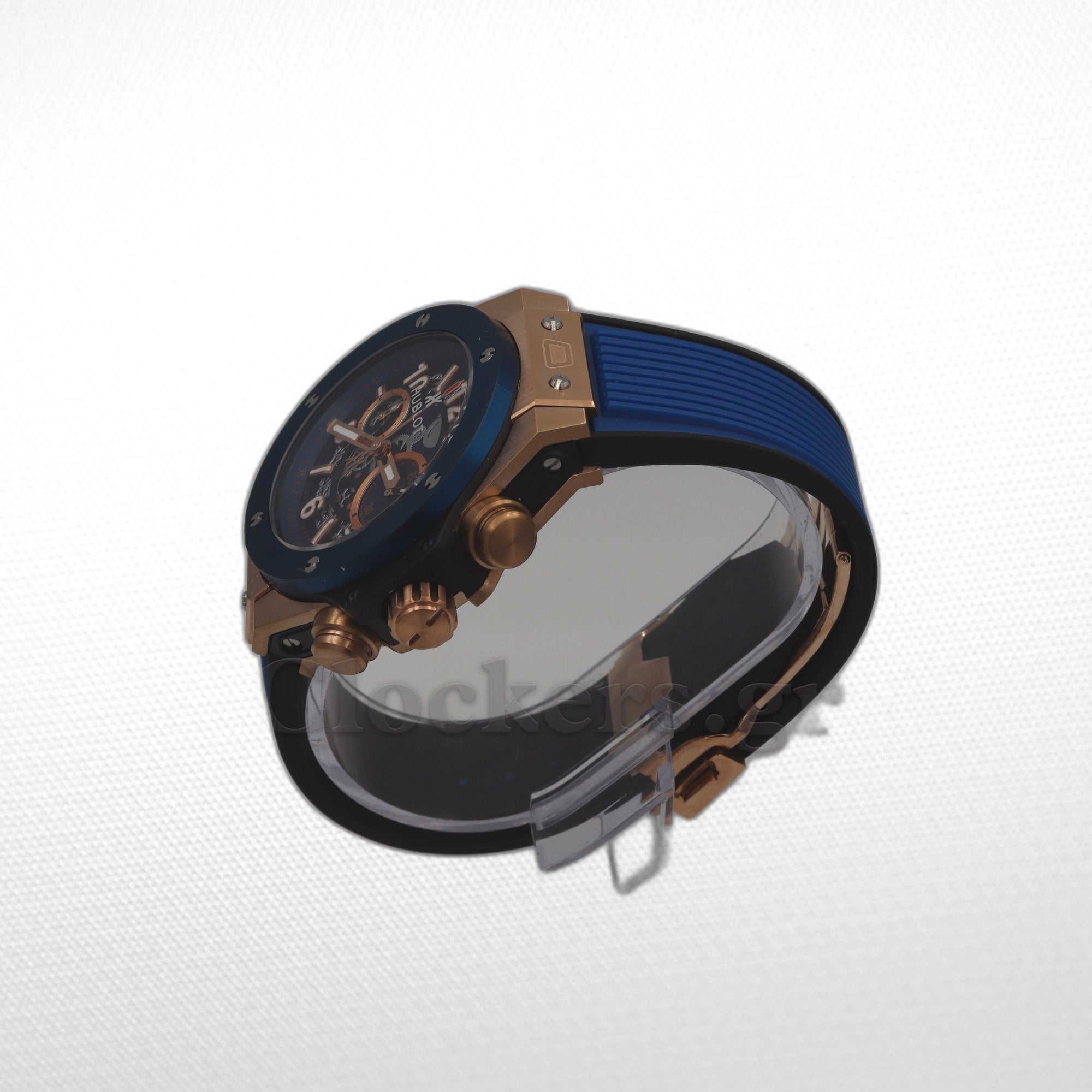Hublot Big Bang Unico  Rose Gold - Blue Skeleton Dial - Rubber Strap