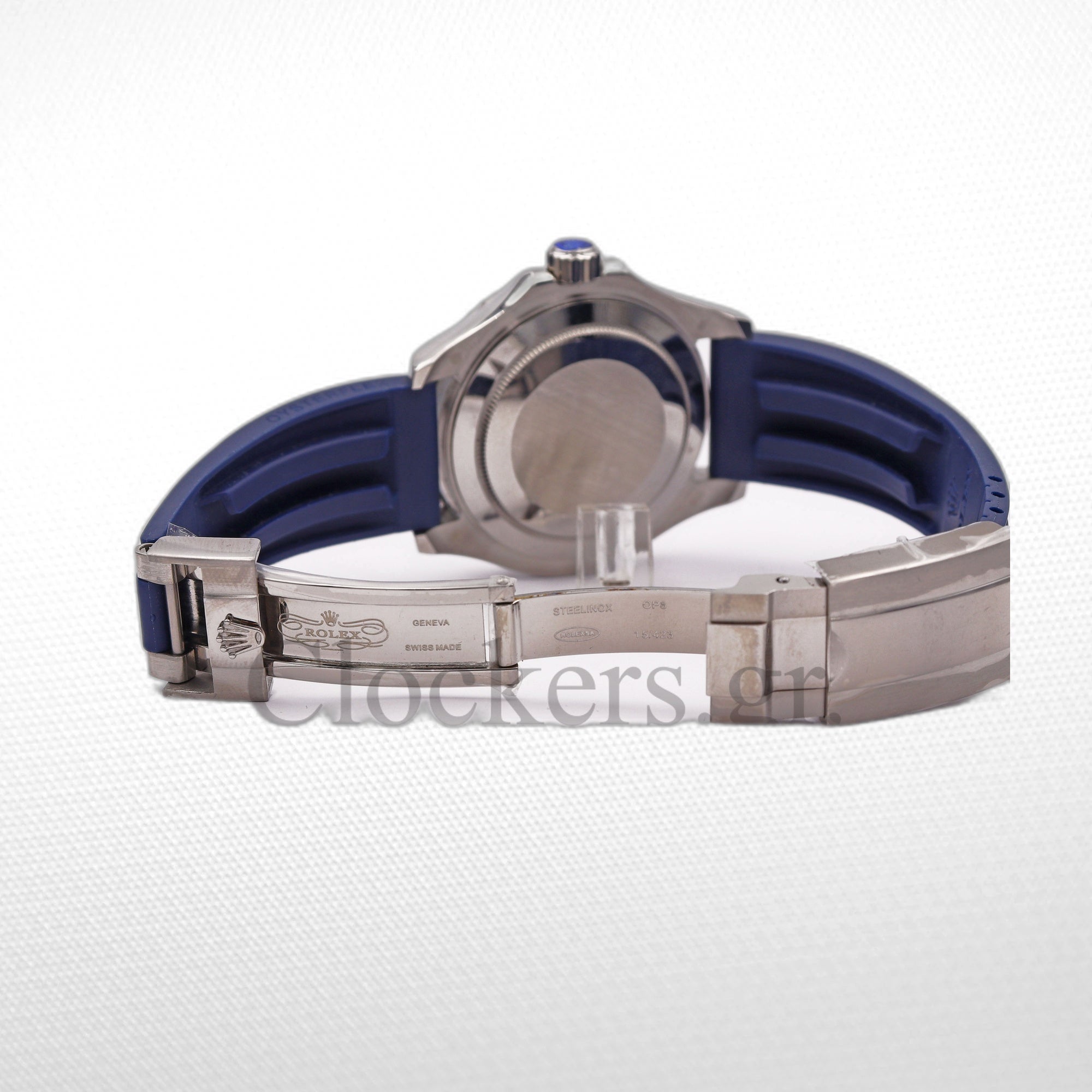 YACHT-MASTER PLATINUM DIAL OYSTER 16622 42MM RUBBER STRAP BLACK