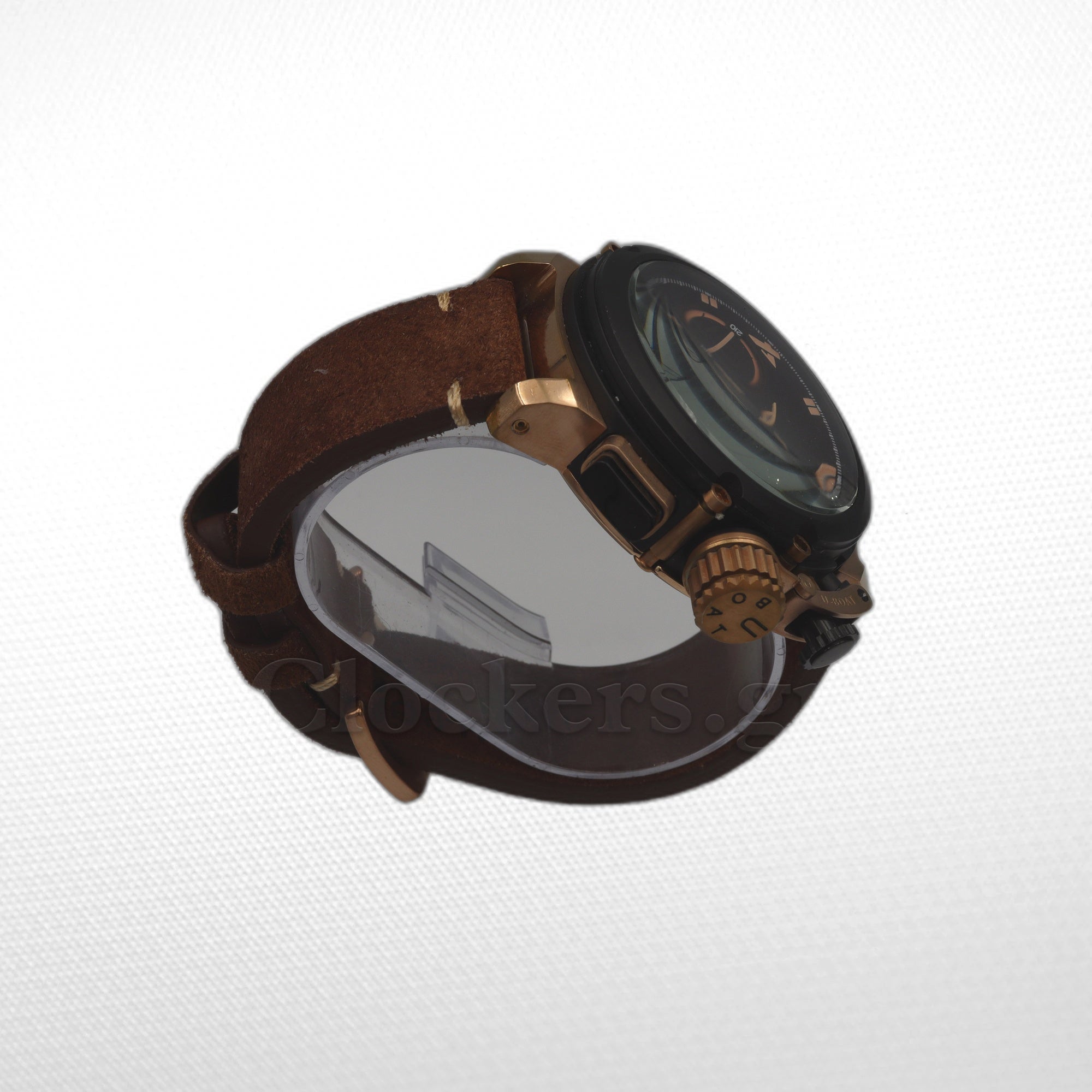 U-BOAT CHIMERA 46MM LIMITED EDITION LEATHER STRAP BROWN DIAL