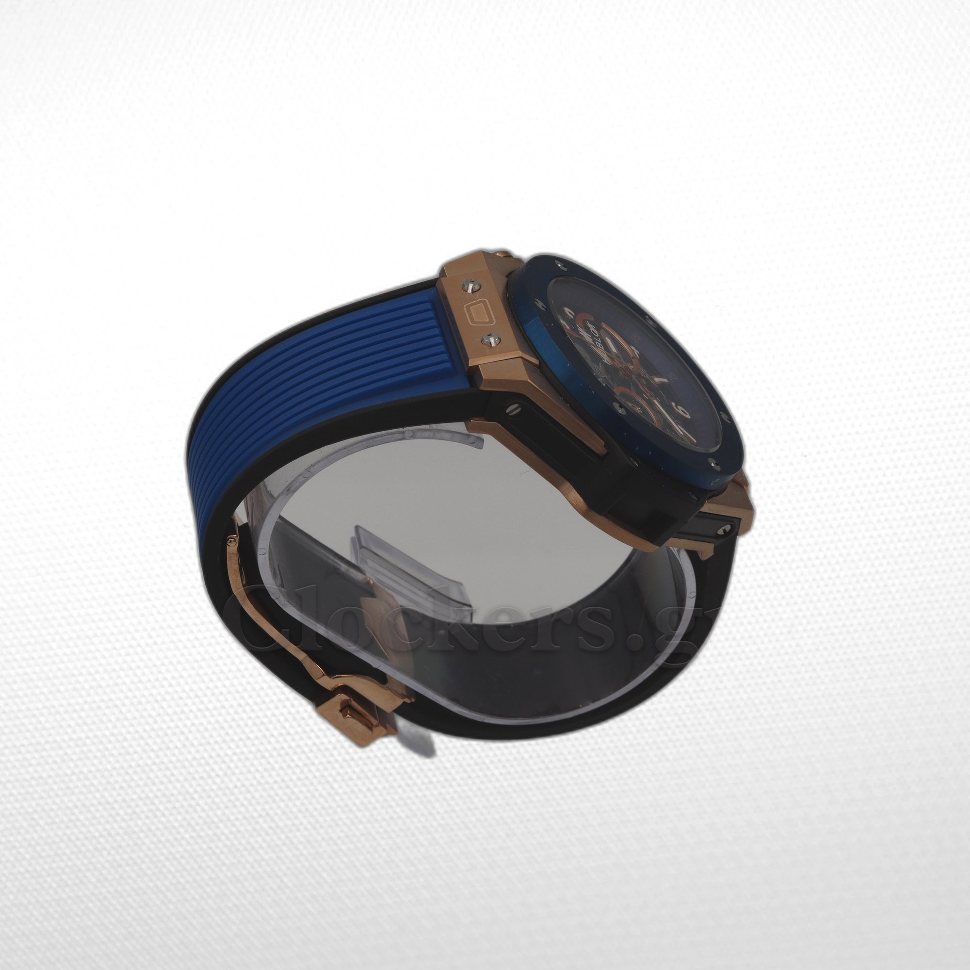 Hublot Big Bang Unico  Rose Gold - Blue Skeleton Dial - Rubber Strap