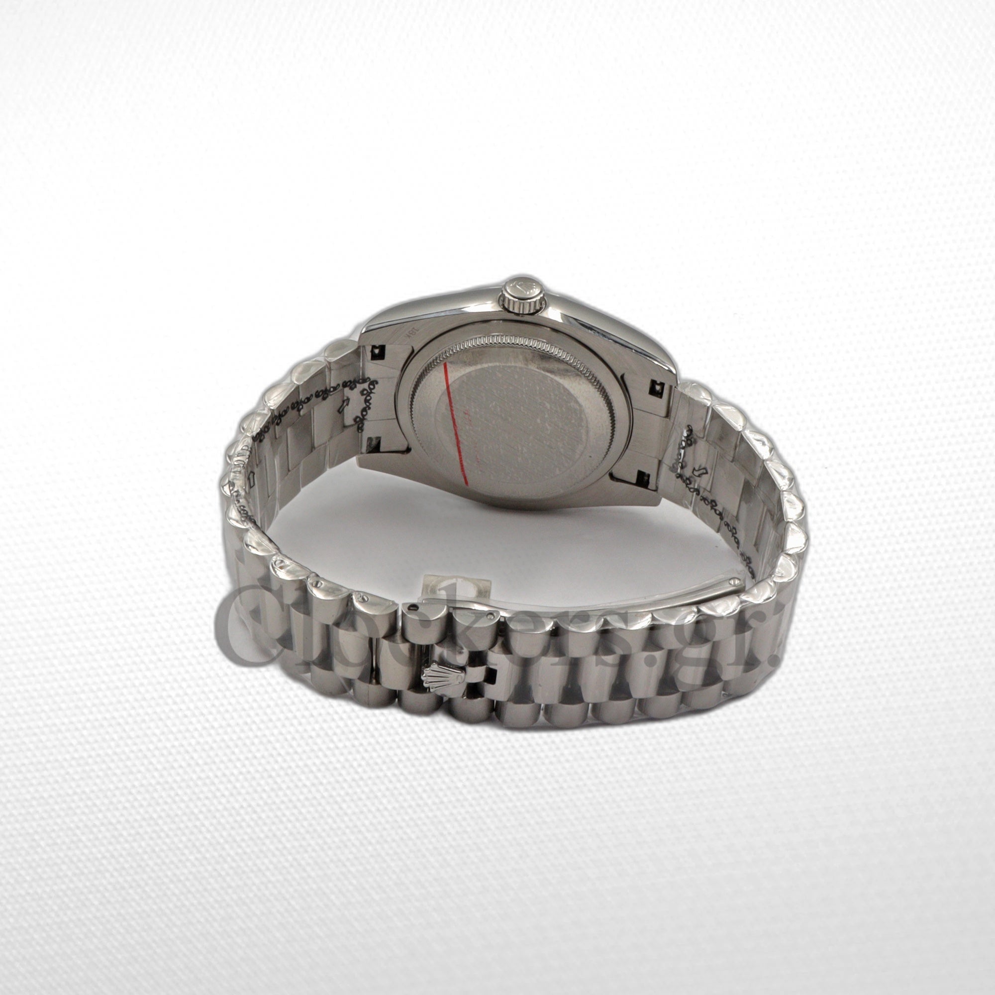 Rolex Day-Date 36 36mm Day Date 12834 White Gold with Diamond Bezel Pink Opal Dial